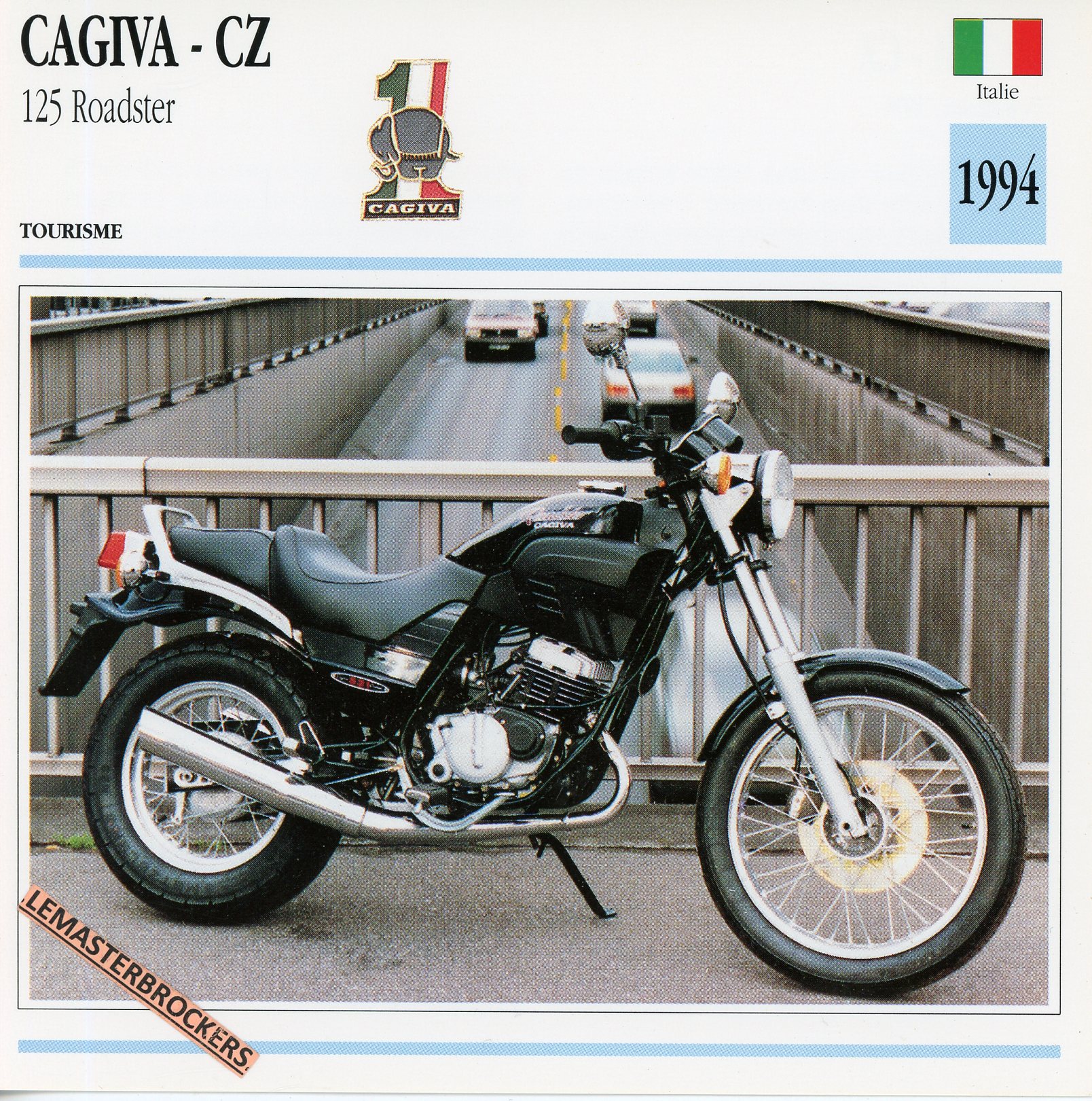 CAGIVA-125-ROADSTER-1994-LEMASTERBROCKERS-FICHE-MOTO-ATLAS-CARD
