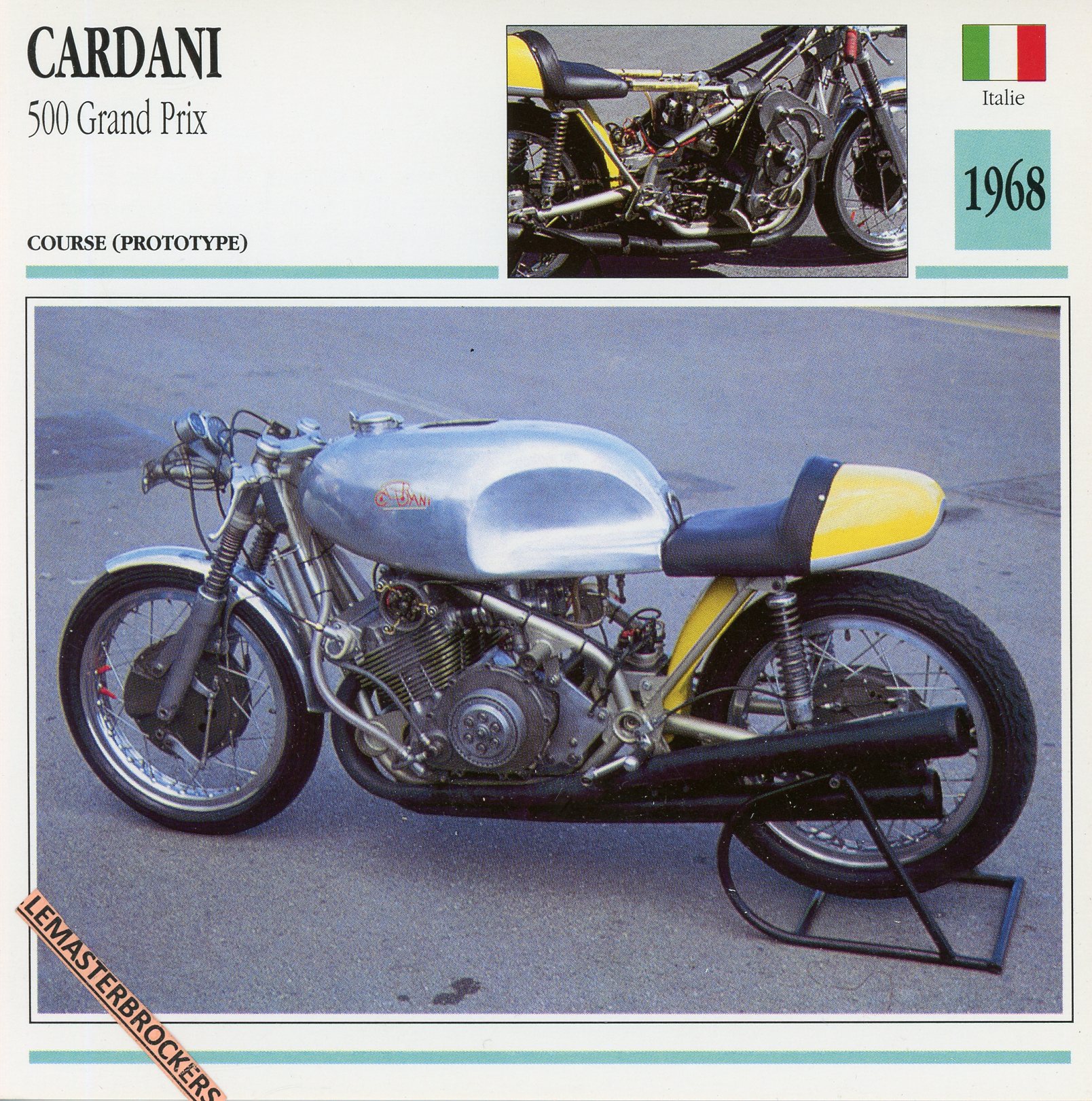 CARDINI-500-GRAND-PRIX-1968-LEMASTERBROCKERS-FICHE-MOTO-ATLAS-CARD