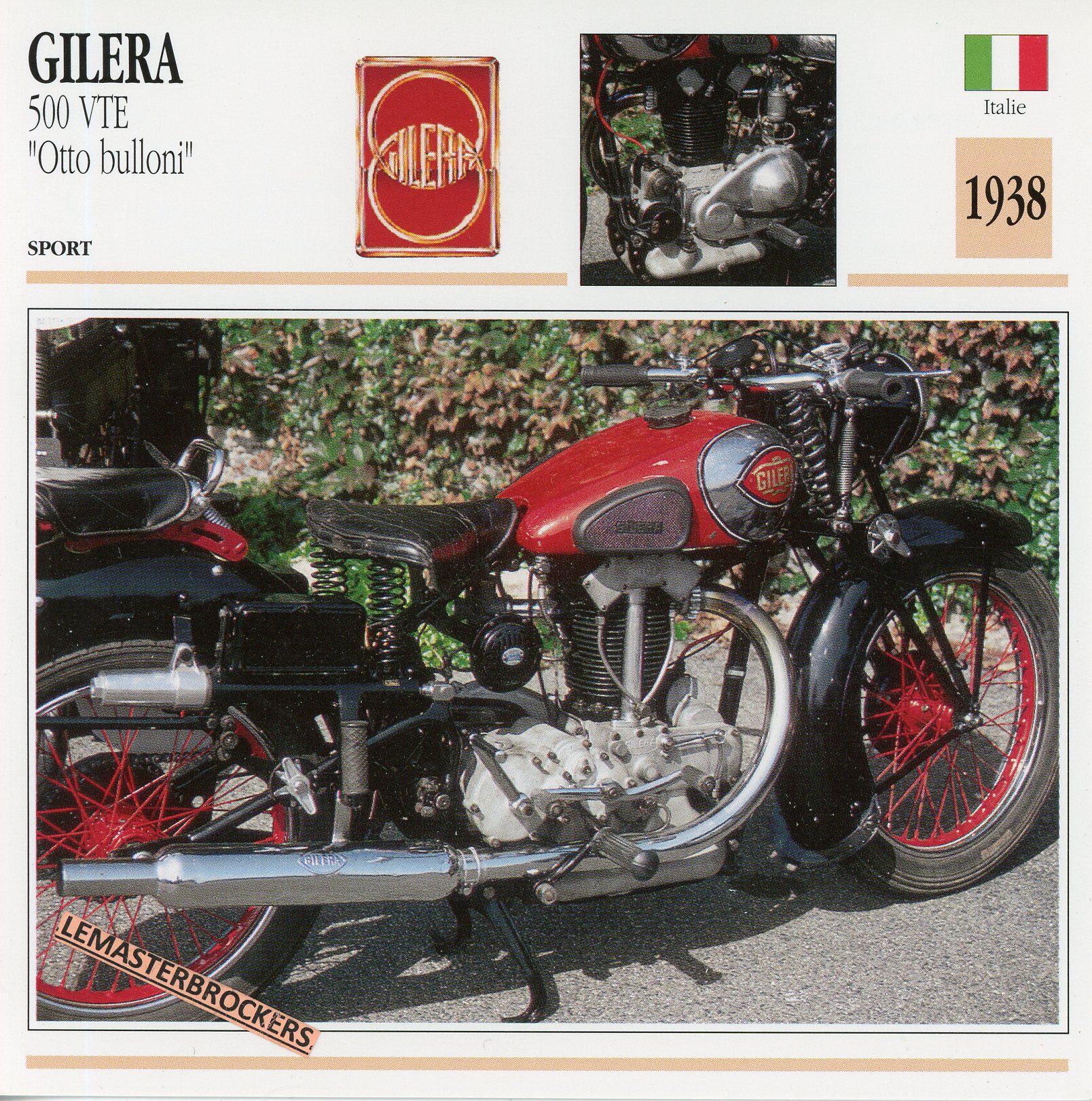 GILERA-500-VTE-OTTO-BUILLONI-1938-LEMASTERBROCKERS-FICHE-MOTO-ATLAS-CARD-MOTORCYCLE