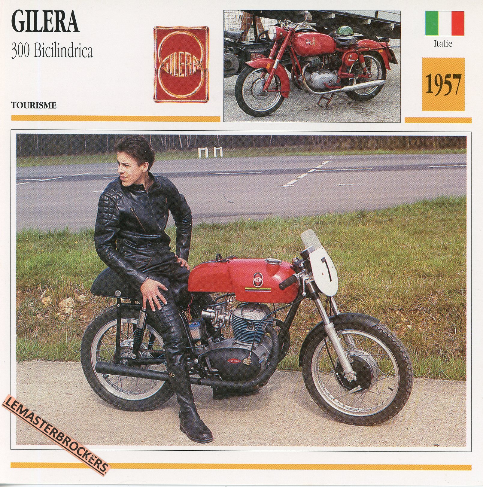 GILERA-350-BICILINDRICA-1957-LEMASTERBROCKERS-FICHE-MOTO-ATLAS-CARD