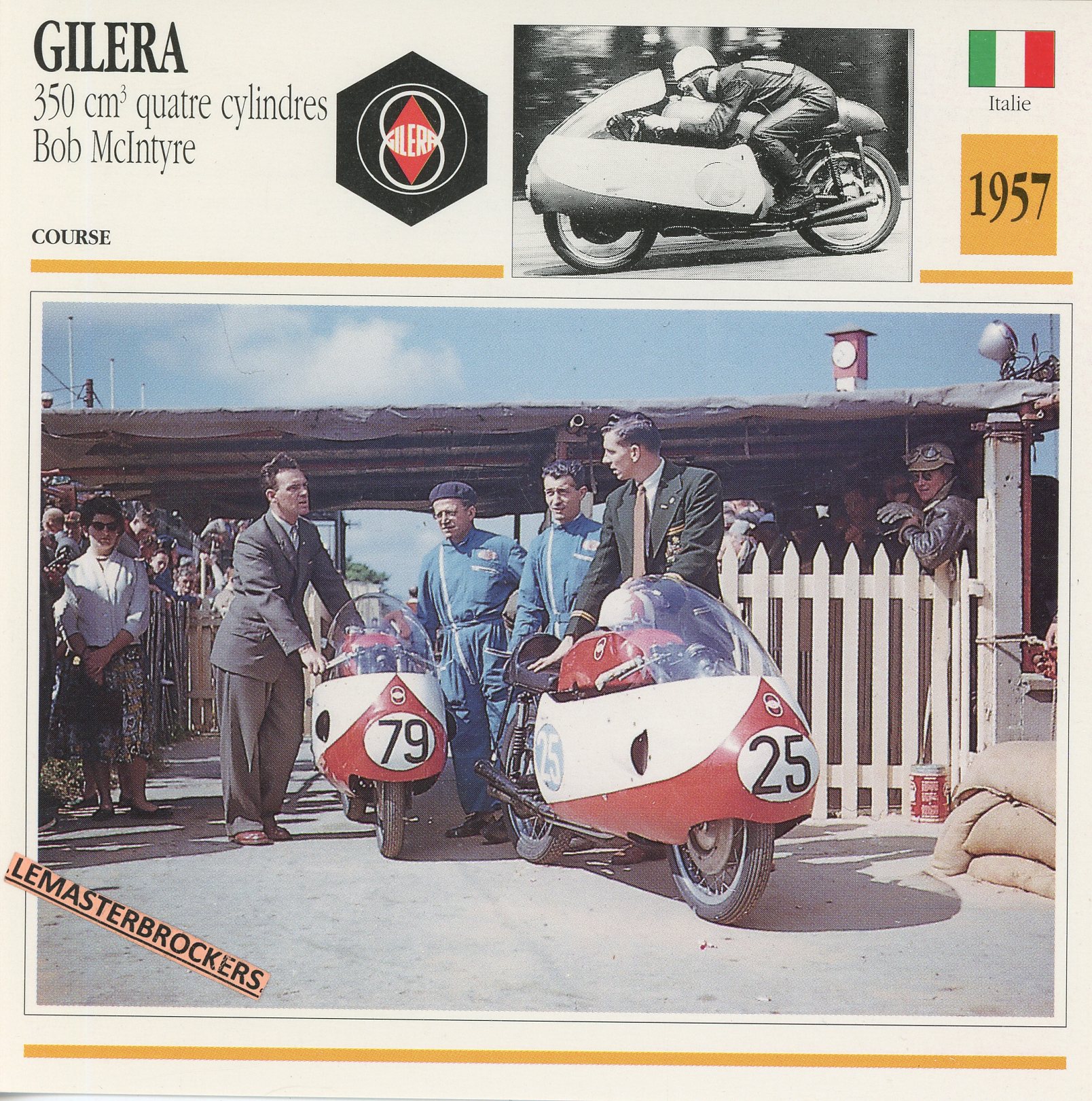 GILERA-350-BOB-MCINTYRE-LEMASTERBROCKERS-FICHE-MOTO-ATLAS-CARD