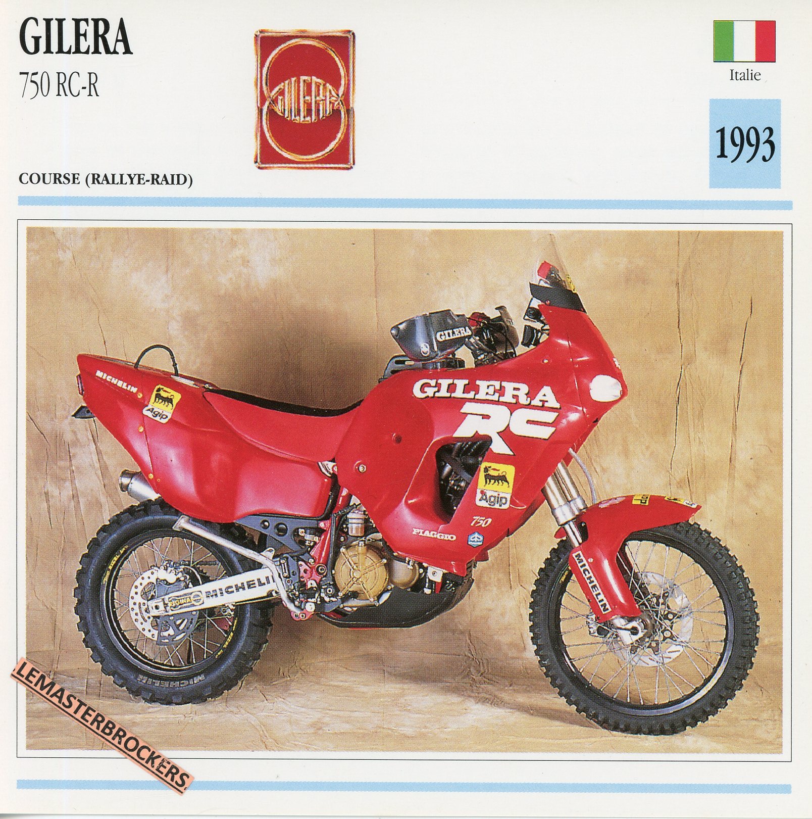 GILERA-750-RCR-1993-FICHE-MOTO-MOTORCYCLE-CARDS-ATLAS-LEMASTERBROCKERS