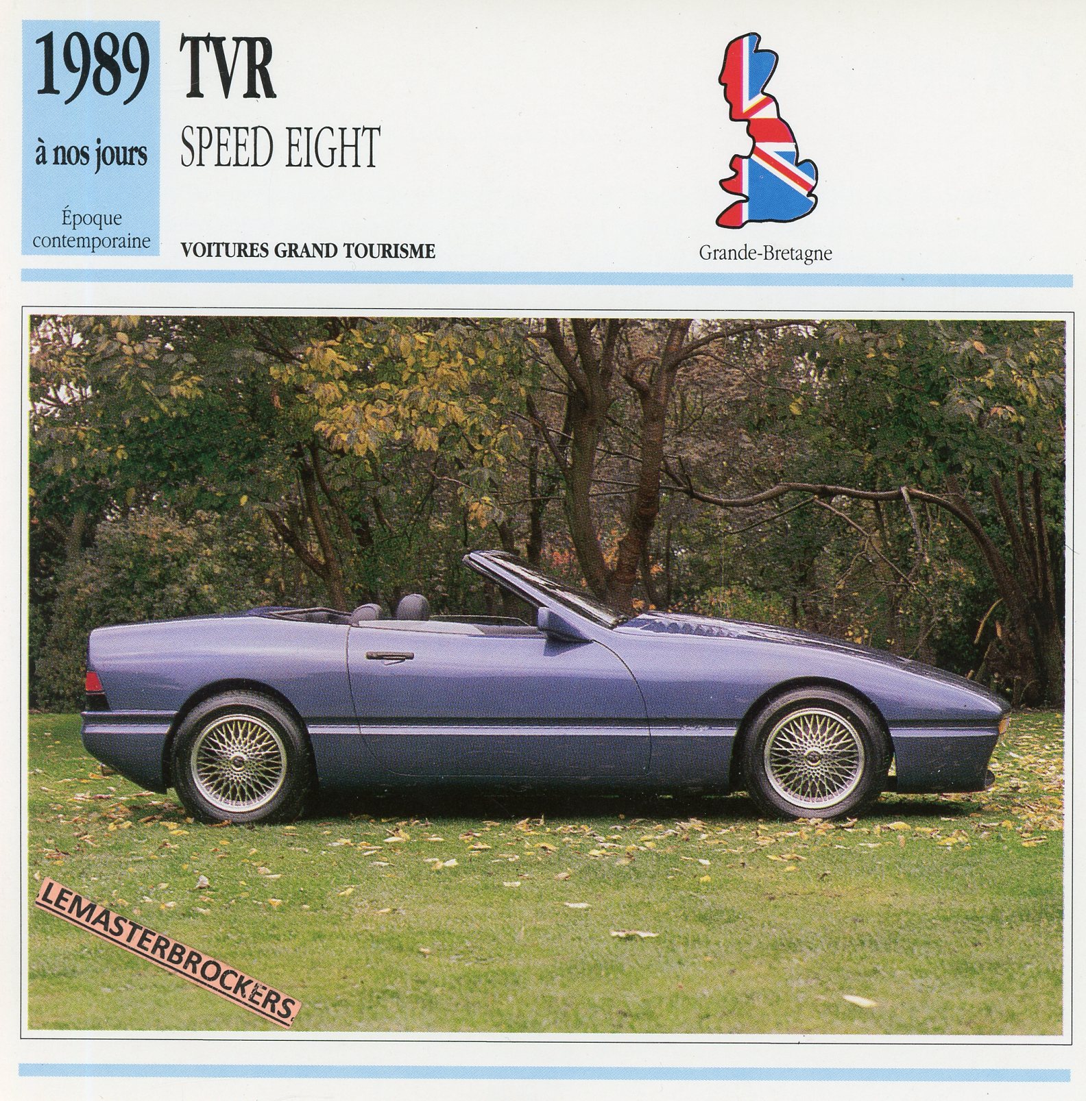 TVR-SPEED-EIGHT-1989-FICHE-AUTO-CARD-CARS-LEMASTERBROCKERS