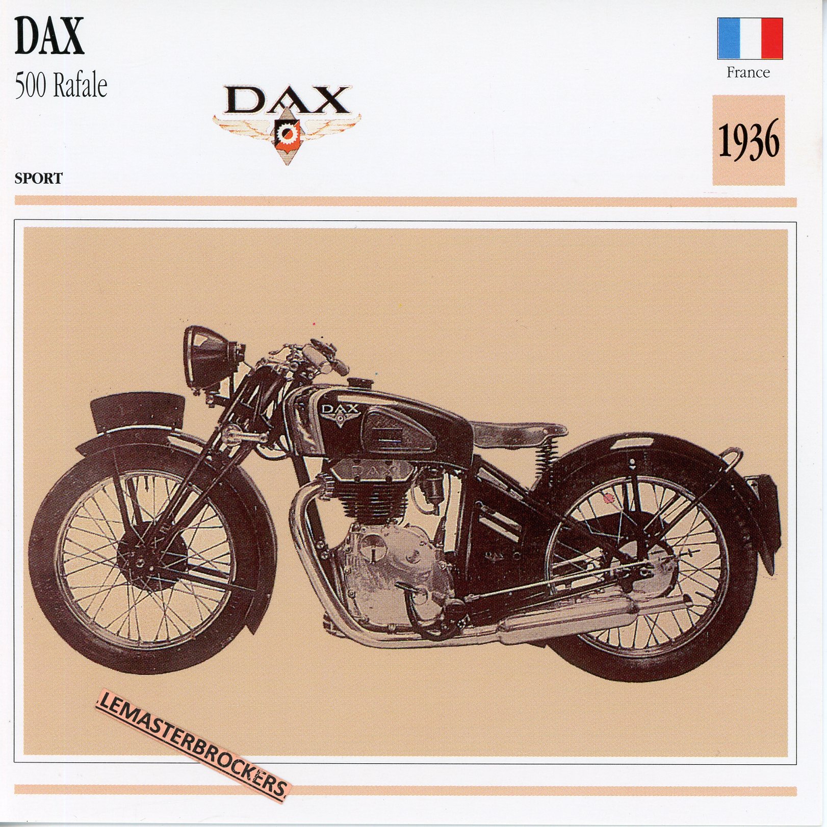 DAX-500-RAFALE-1936-FICHE-MOTO-MOTORCYCLE-CARDS-ATLAS-LEMASTERBROCKERS