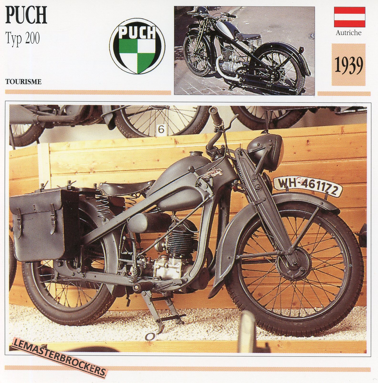 MOTO-PUCH-200-1939-FICHE-MOTO-MOTORCYCLE-CARDS-ATLAS-LEMASTERBROCKERS