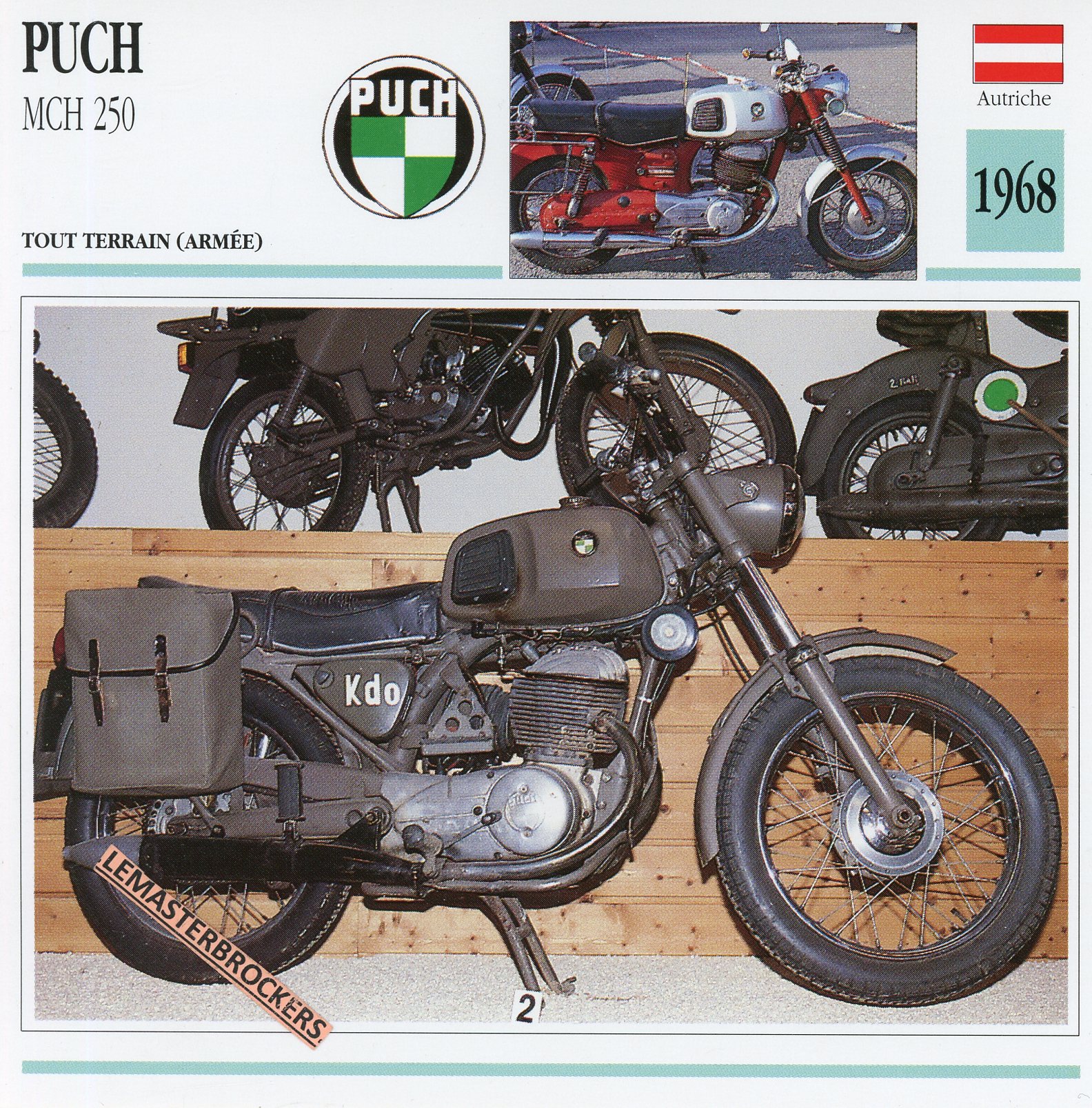 PUCH-250-MCH-1968-FICHE-MOTO-MOTORCYCLE-CARDS-ATLAS-LEMASTERBROCKERS