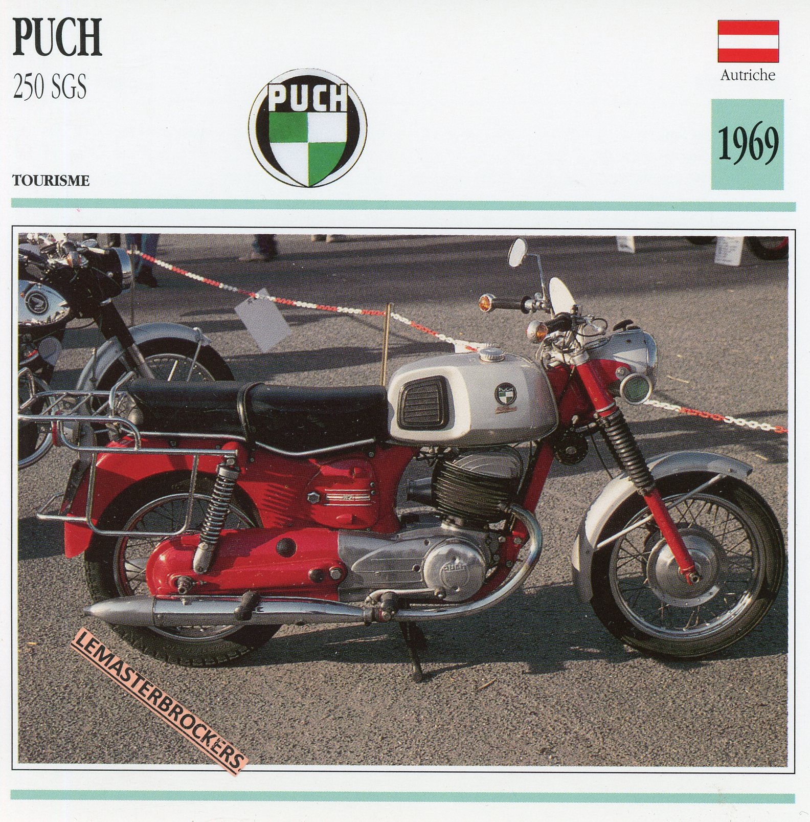 PUCH-250-SGS-1969-FICHE-MOTO-MOTORCYCLE-CARDS-ATLAS-LEMASTERBROCKERS
