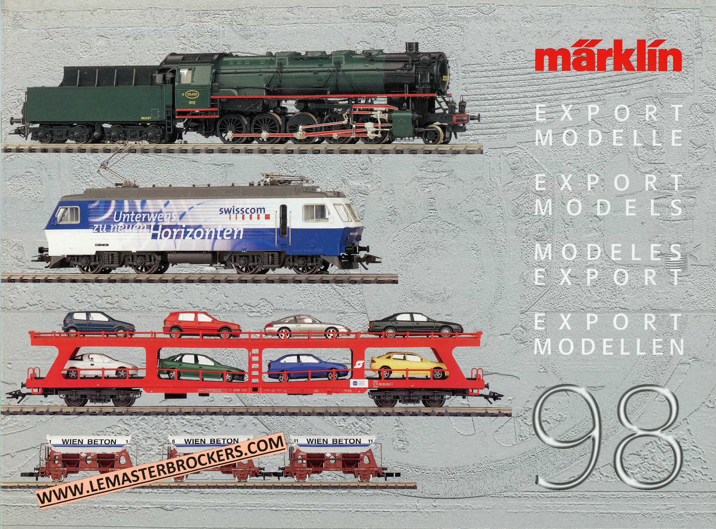 BROCHURE-MARKLIN-1998-MODELS-LOCOMOTIVE-WAGON-LEMASTERBROCKERS