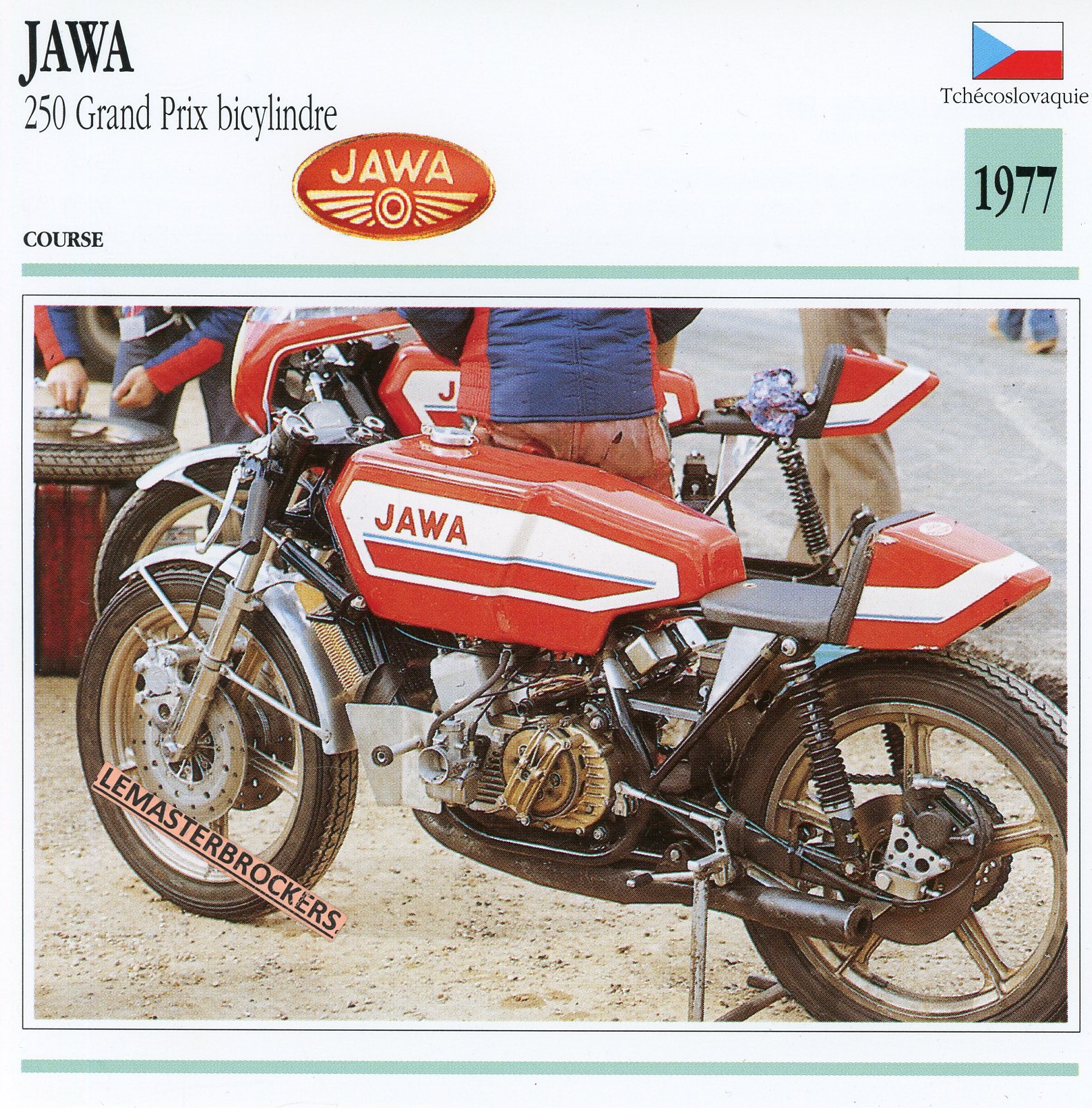 JAWA-250-GP-1977-FICHE-MOTO-CARDS-ATLAS-LEMASTERBROCKERS