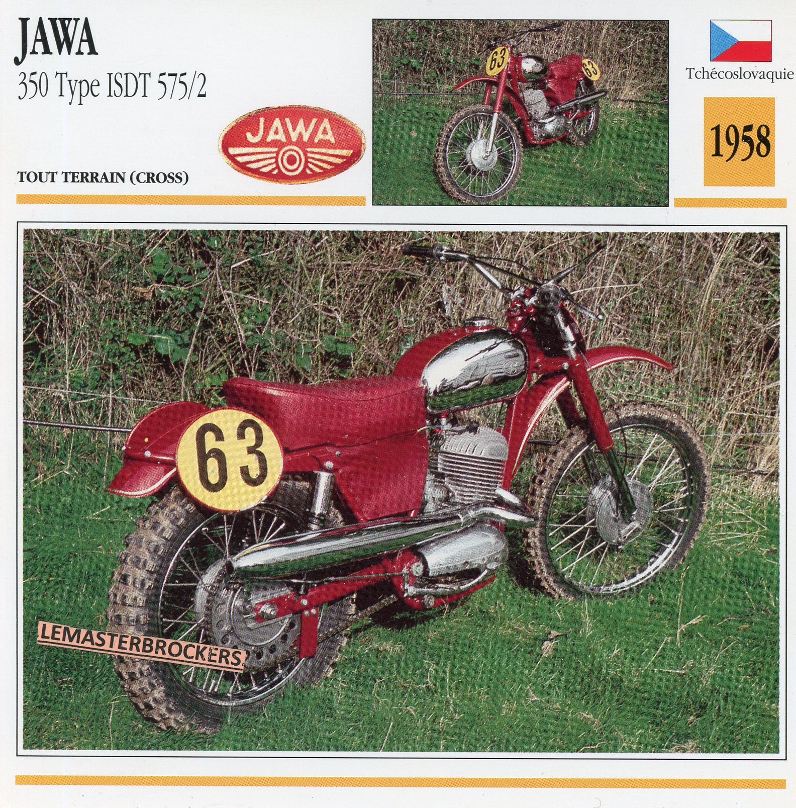 JAWA-350-ISDT-575-1958-FICHE-MOTO-CARDS-ATLAS-LEMASTERBROCKERS