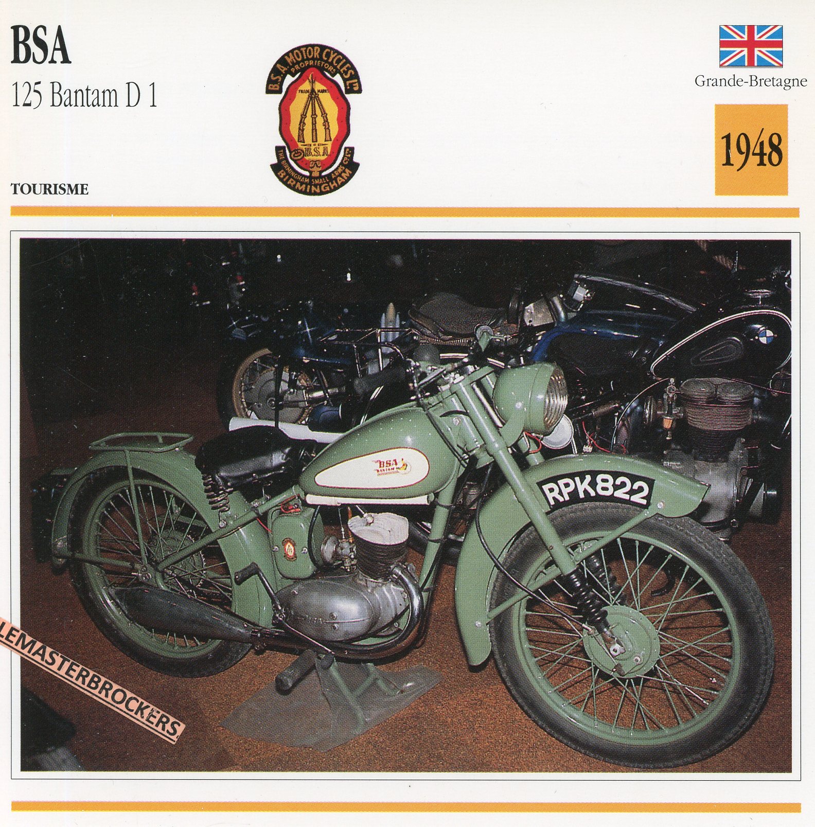 BSA-125-BANTAM-D1-1948-FICHE-MOTO-CARDS-ATLAS-LEMASTERBROCKERS