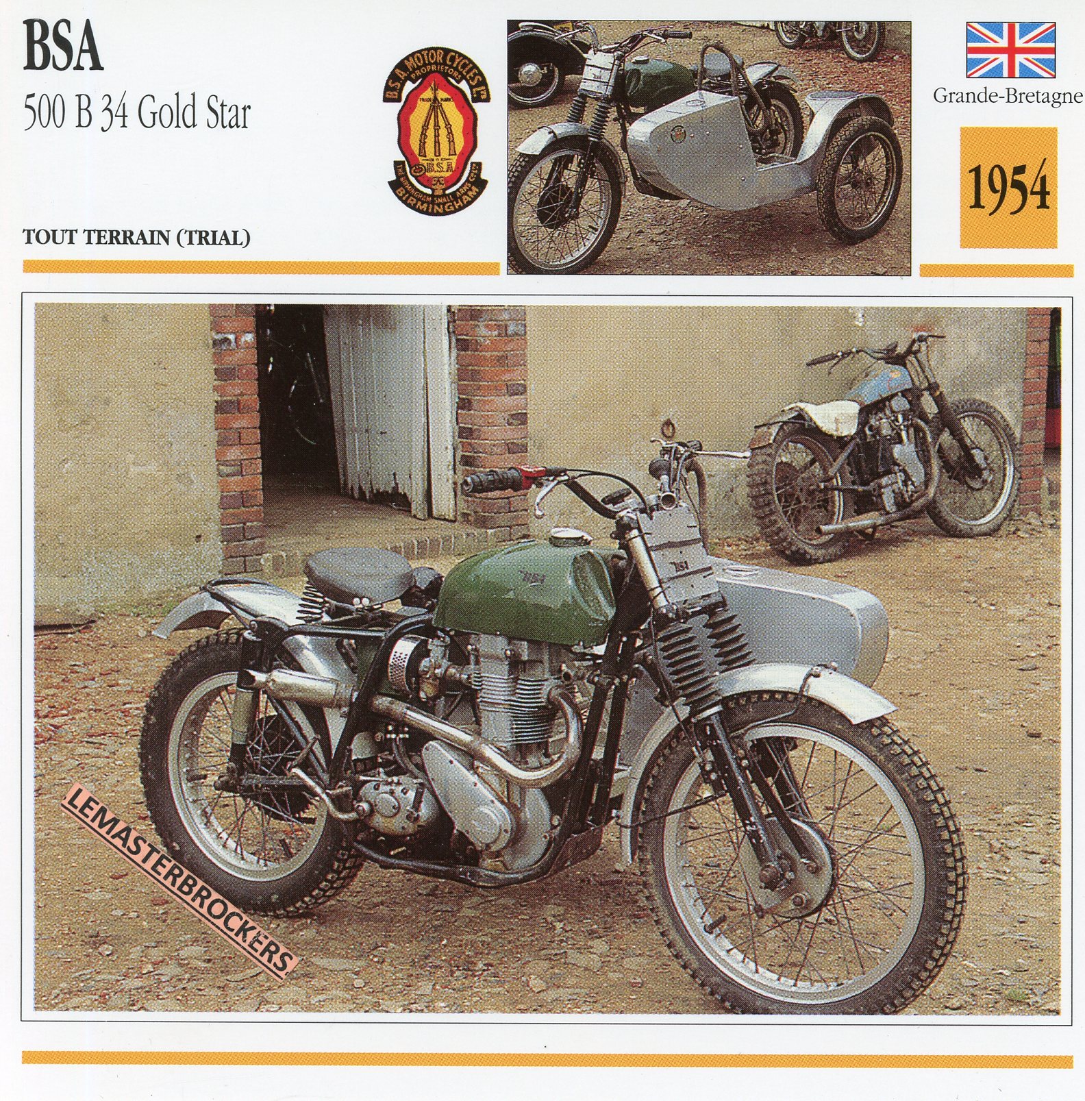 BSA-500-B34-GOLD-STAR-1954-FICHE-MOTO-CARDS-ATLAS-LEMASTERBROCKERS