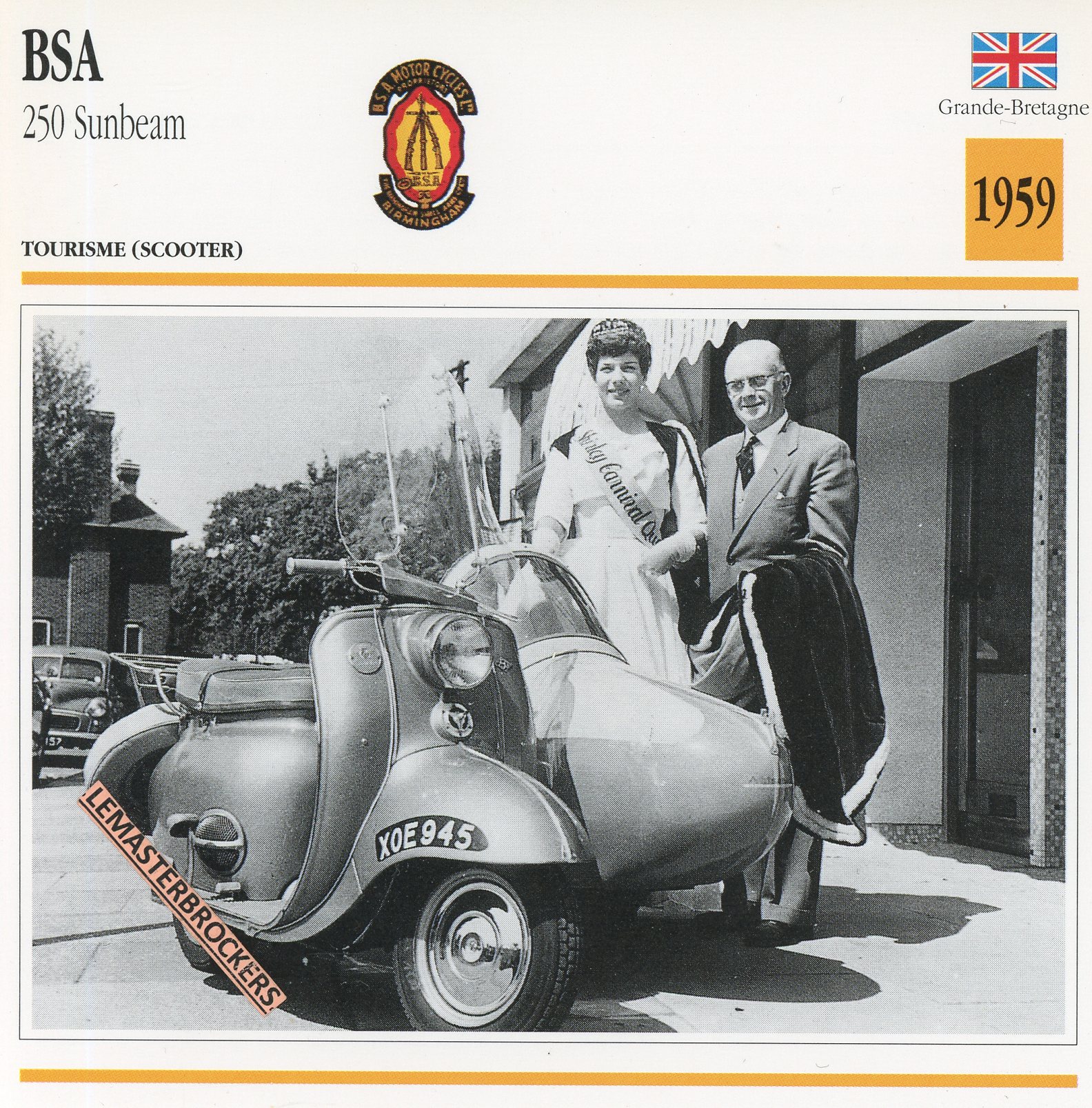 BSA-250-SUNBEAM-1959-FICHE-SCOOTER-CARDS-ATLAS-LEMASTERBROCKERS