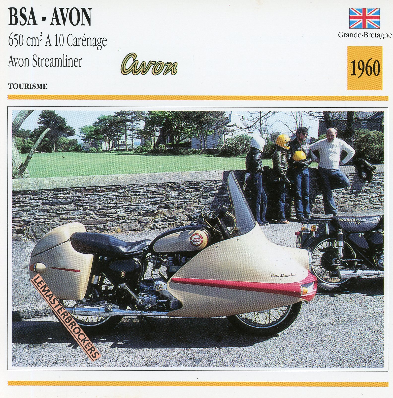 BSA-AVON-650-A10-STREAMLINER-1960-FICHE-MOTO-CARDS-ATLAS-LEMASTERBROCKERS