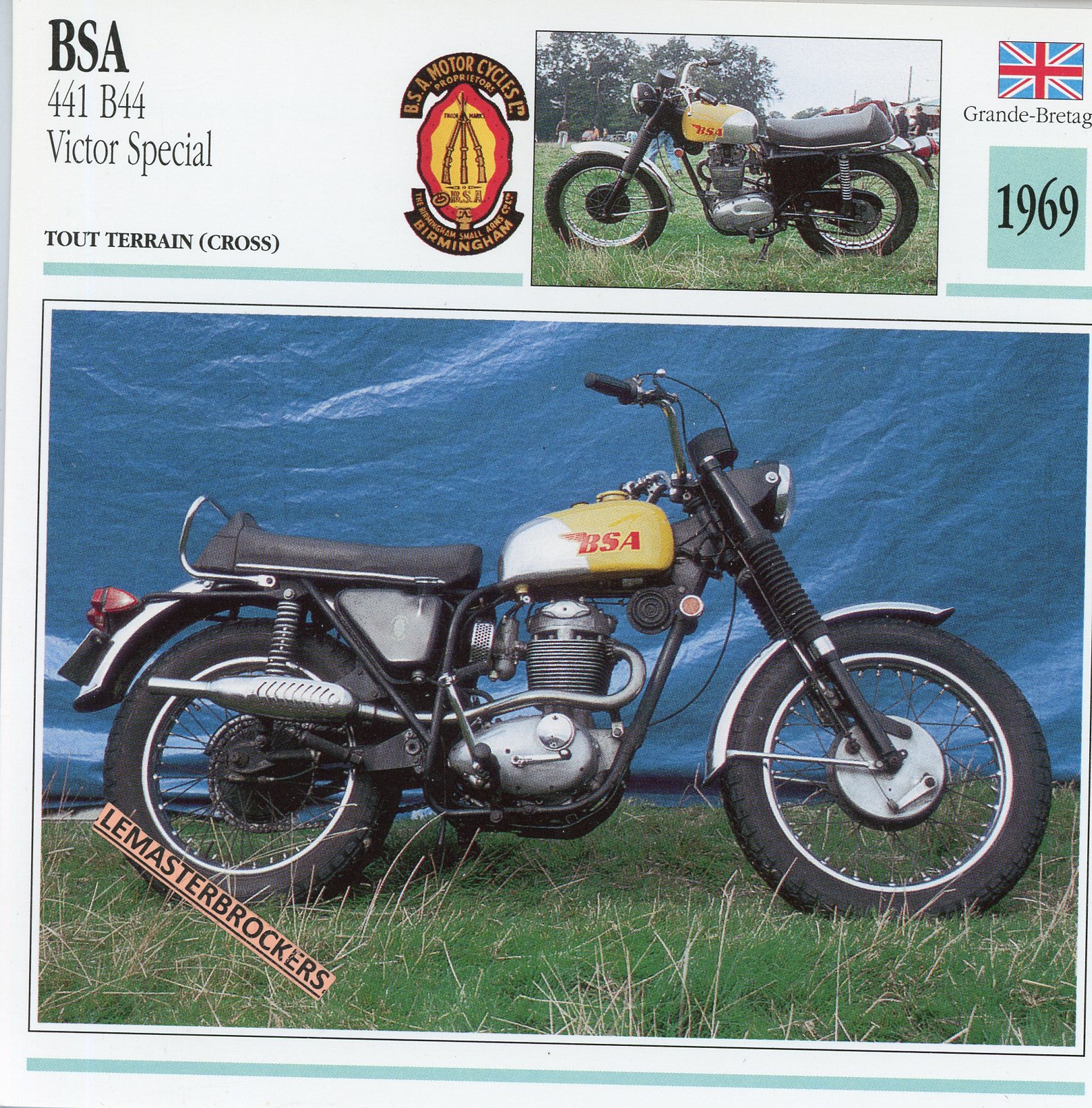 BSA-441-B44-VICTOR-SPECIAL-1969-FICHE-MOTO-CARDS-ATLAS-LEMASTERBROCKERS