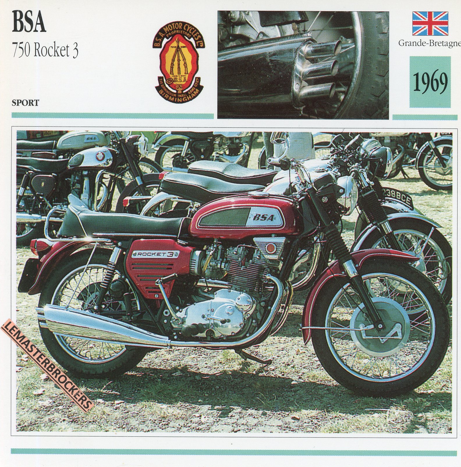 BSA-750-ROCKET-3-1969-FICHE-MOTO-CARDS-ATLAS-LEMASTERBROCKERS