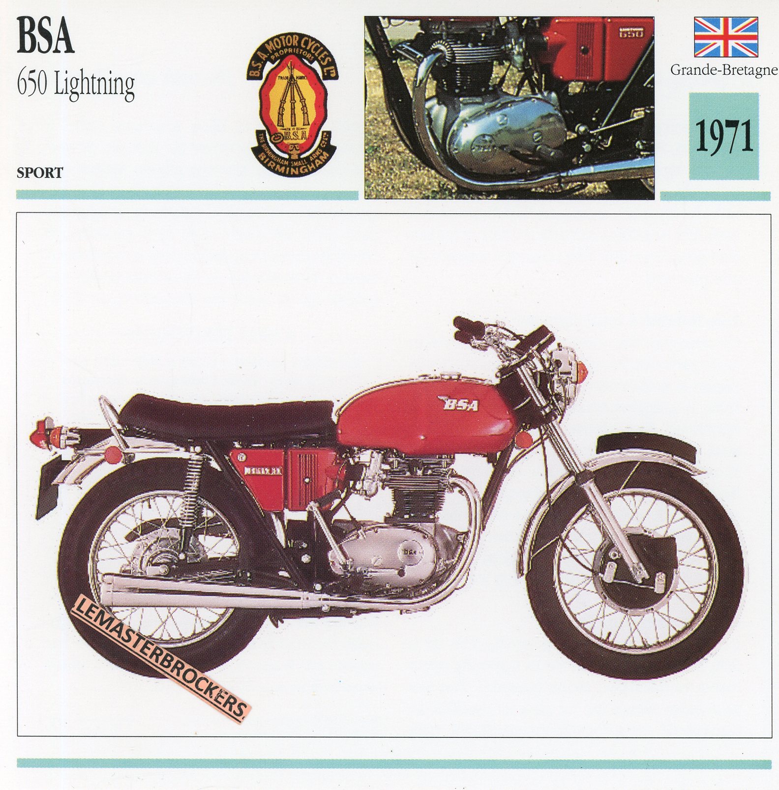 BSA-650-LIGHTNING-1971-FICHE-MOTO-CARDS-ATLAS-LEMASTERBROCKERS