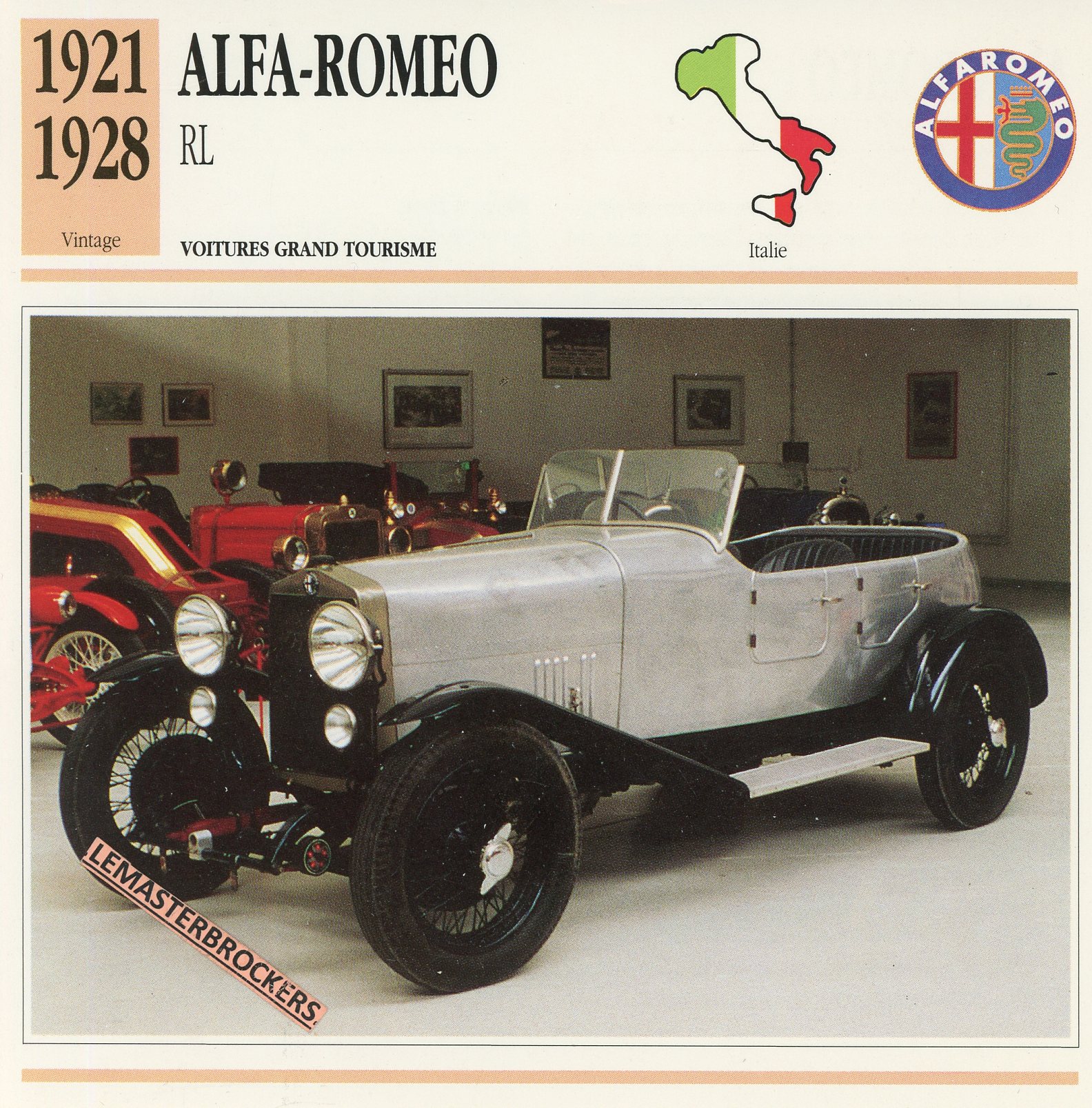 ALFA-ROMEO-RL-1921-1928-FICHE-AUTO-CARS-CARD-ATLAS-LEMASTERBROCKERS