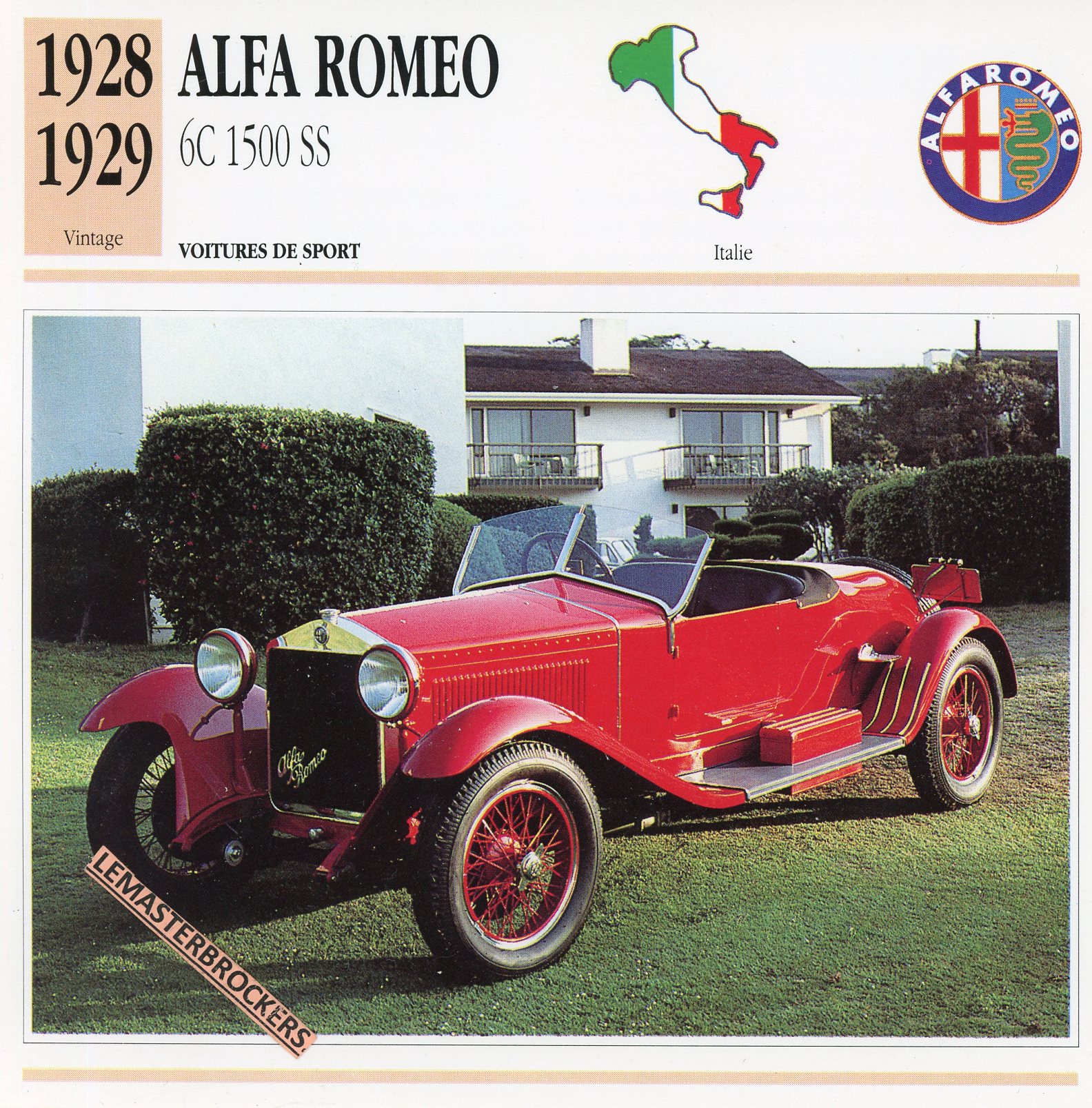 ALFA-ROMEO-6C-1500SS-1928-1929-FICHE-AUTO-CARS-CARD-ATLAS-LEMASTERBROCKERS
