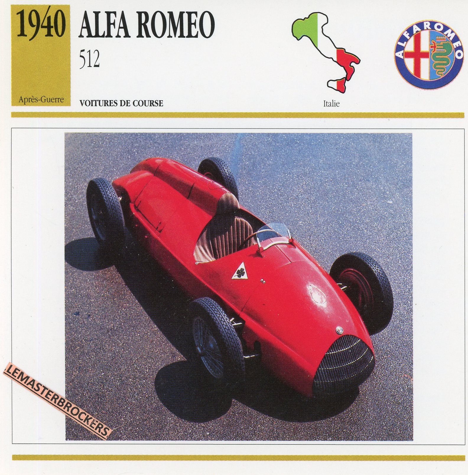 ALFA-ROMEO-512-1940-FICHE-AUTO-CARS-CARD-ATLAS-LEMASTERBROCKERS