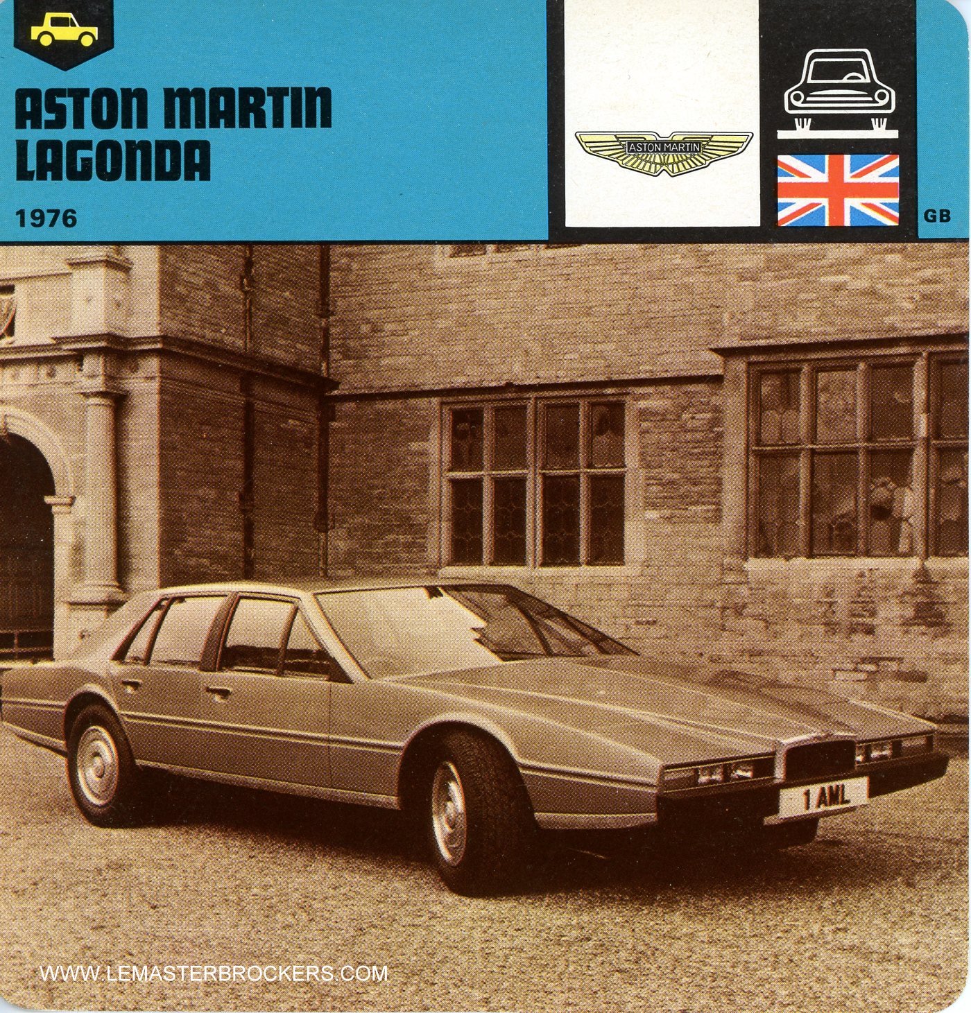 FICHE AUTO ASTON MARTIN LAGONDA - 1976