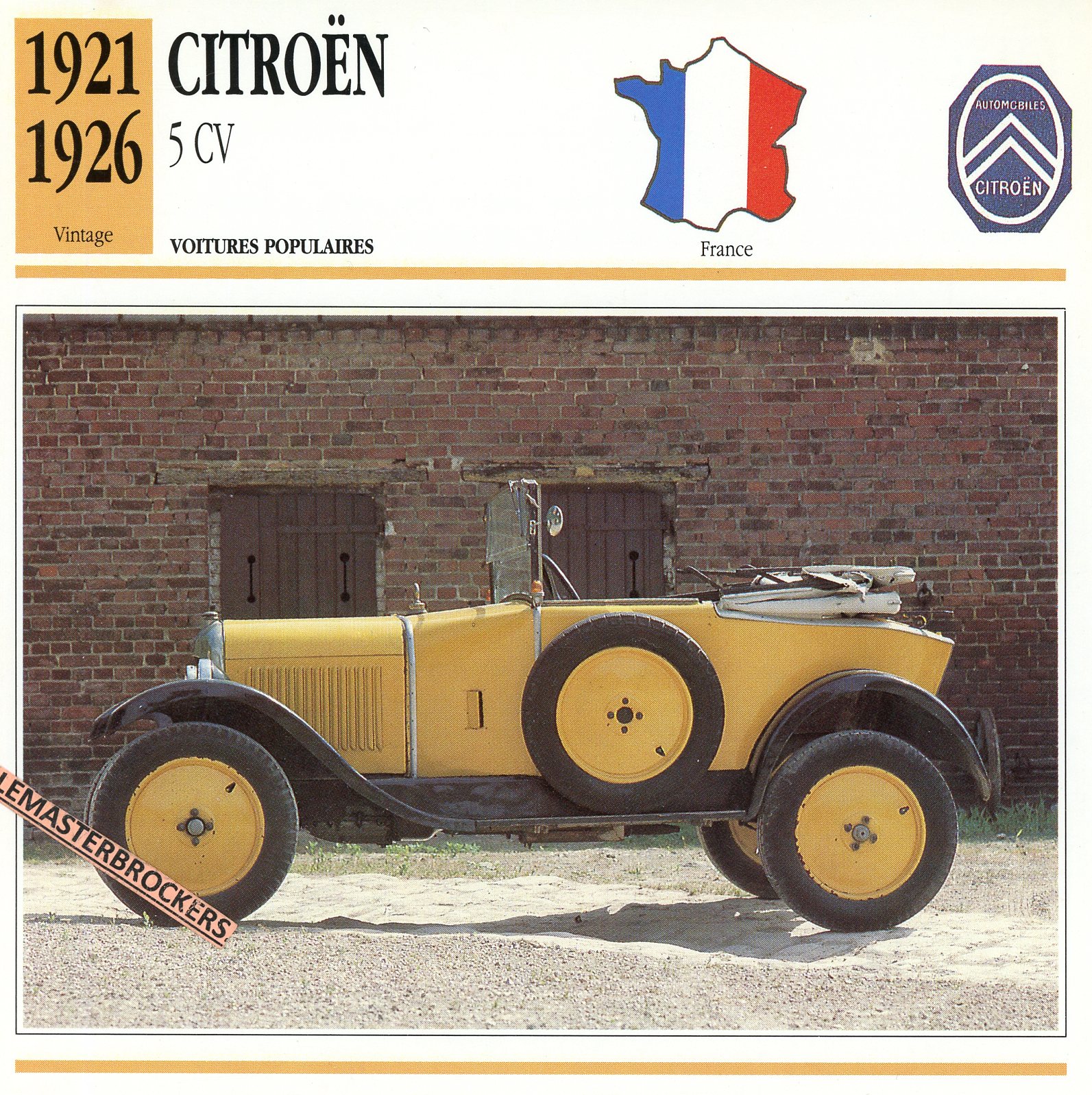 FICHE-CITROËN-5CV-1921-CARD-CARS-LEMASTERBROCKERS