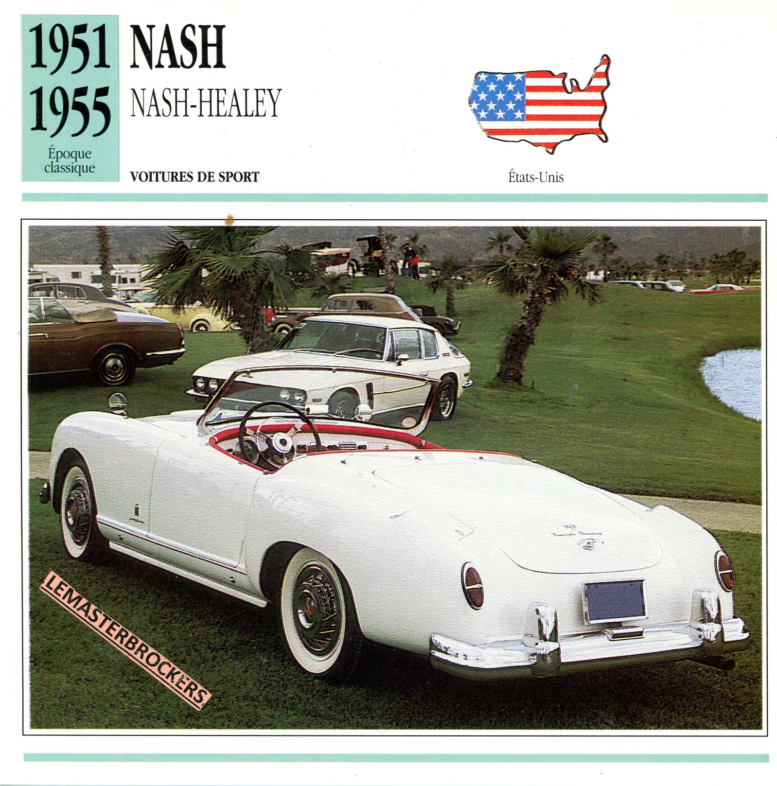 NASH-HEALEY-1951-1955-LEMASTERBROCKERS-CARS-CARD-FICHE-AUTO