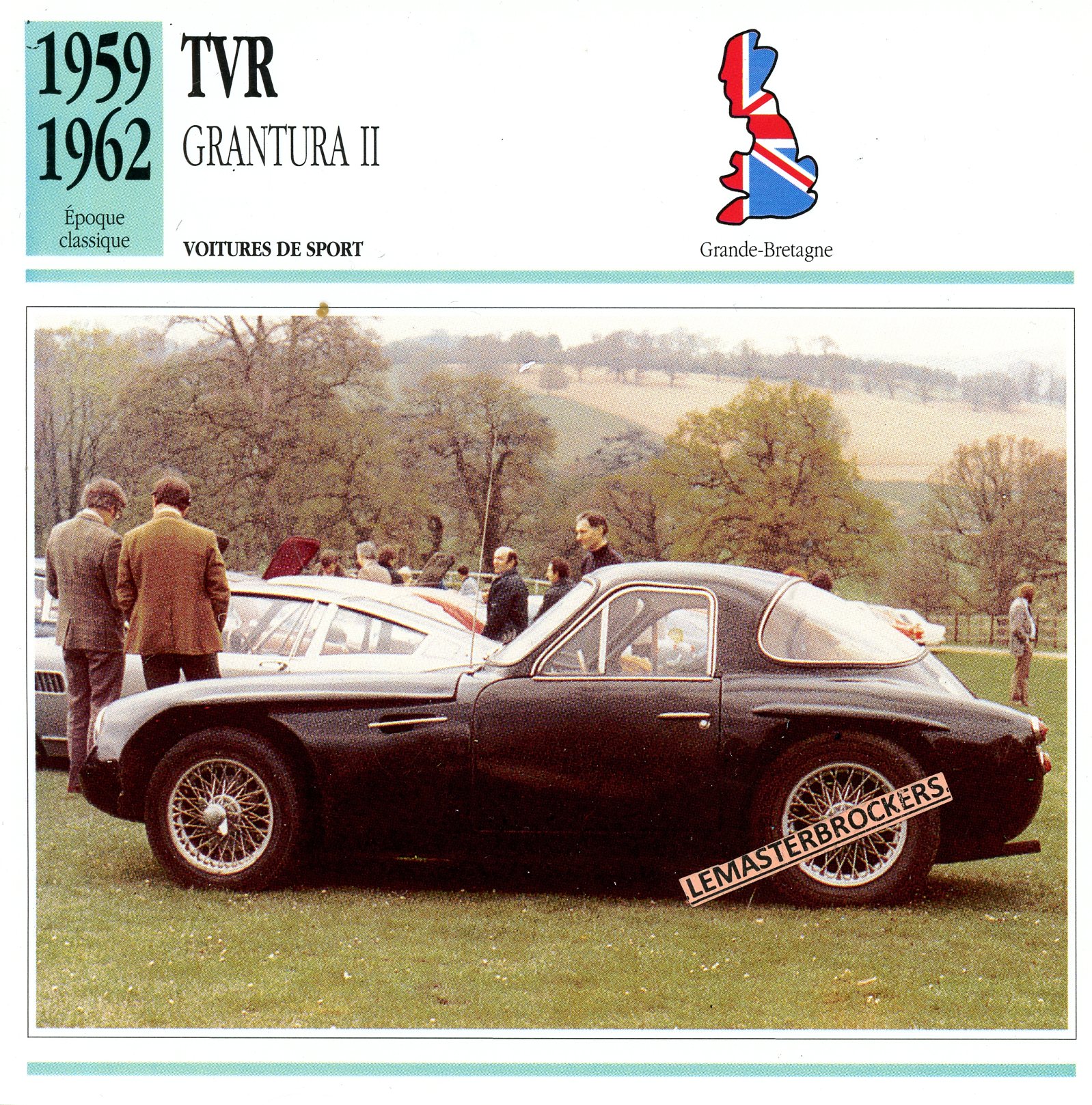 TVR-GRANTURA-1962-FICHE-AUTO-LEMASTERBROCKERS-ATLAS-ÉDITION