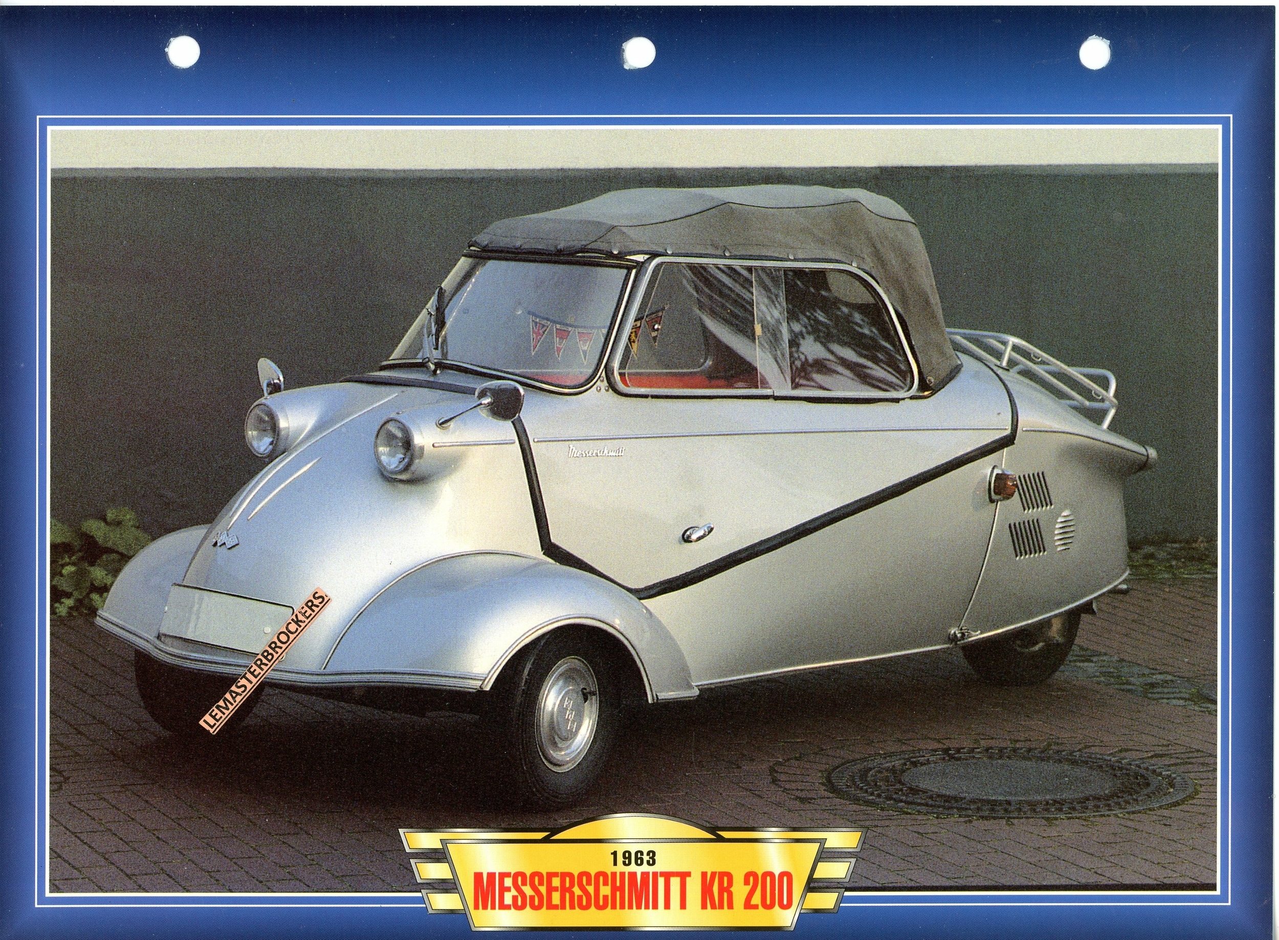 MESSERSCHMITT-KR-200-KR200-1963-FICHE-LEMASTERBROCKERS-ATLAS-ÉDITION