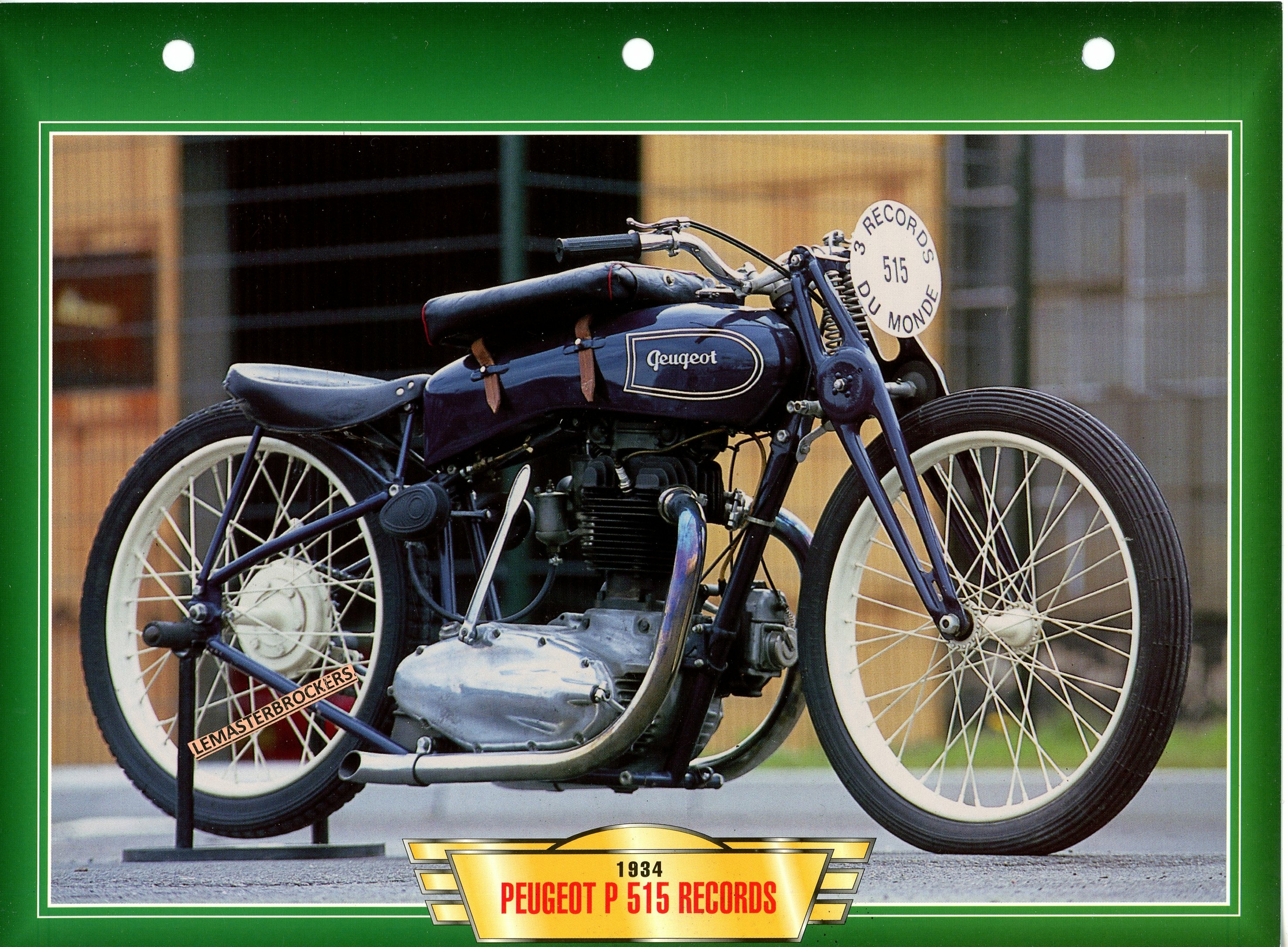 PEUGEOT-P515-RECORDS-1934-FICHE-MOTO-ATLAS-ÉDITION-LEMASTERBROCKERS
