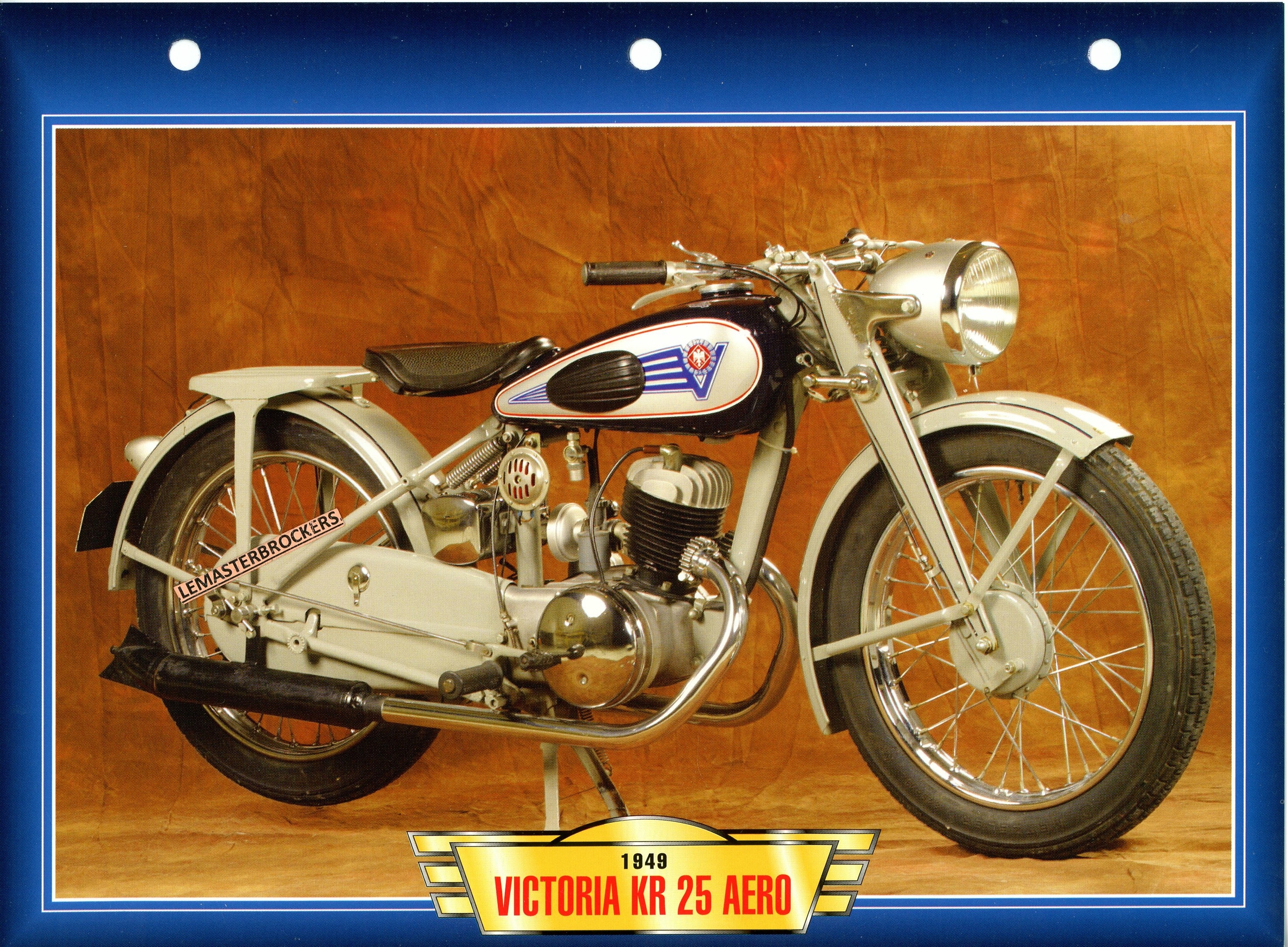 VICTORIA KR 25 AERO 1949 - FICHE MOTO ATLAS ÉDITION
