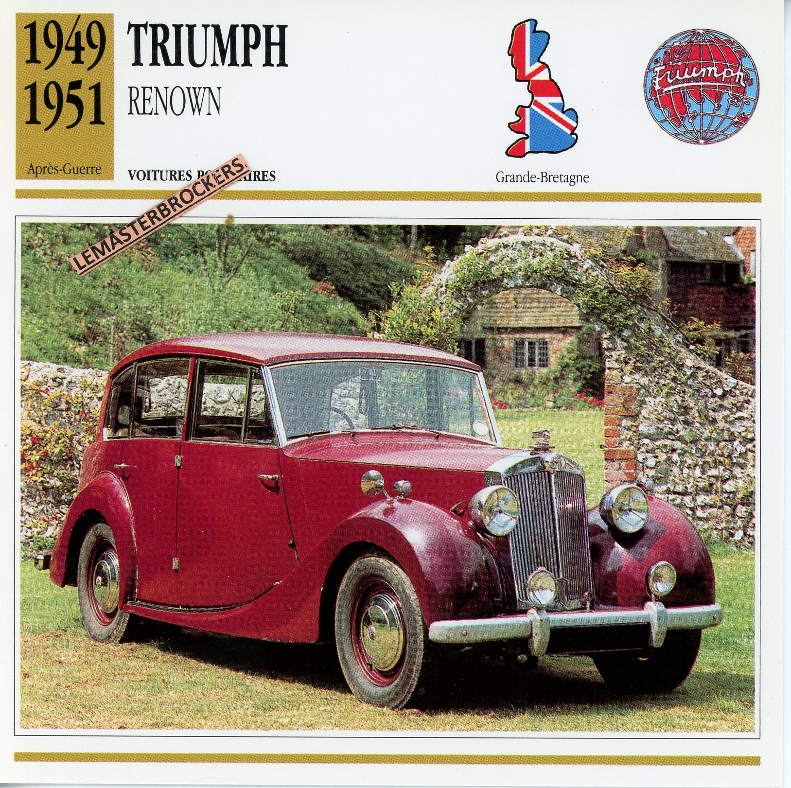 TRIUMPH-RENOWN-1949-1951-FICHE-AUTO-ATLAS-LEMASTERBROCKERS