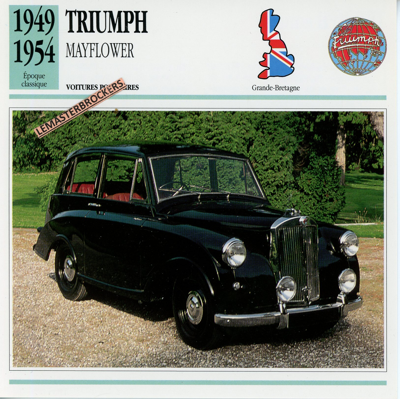 TRIUMPH-MAYFLOWER-1949-1954-FICHE-AUTO-ATLAS-LEMASTERBROCKERS