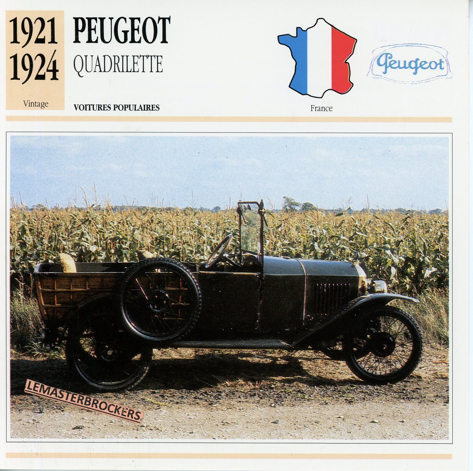 PEUGEOT-QUADRILETTE-1921-1924-FICHE-AUTO-ATLAS-LEMASTERBROCKERS