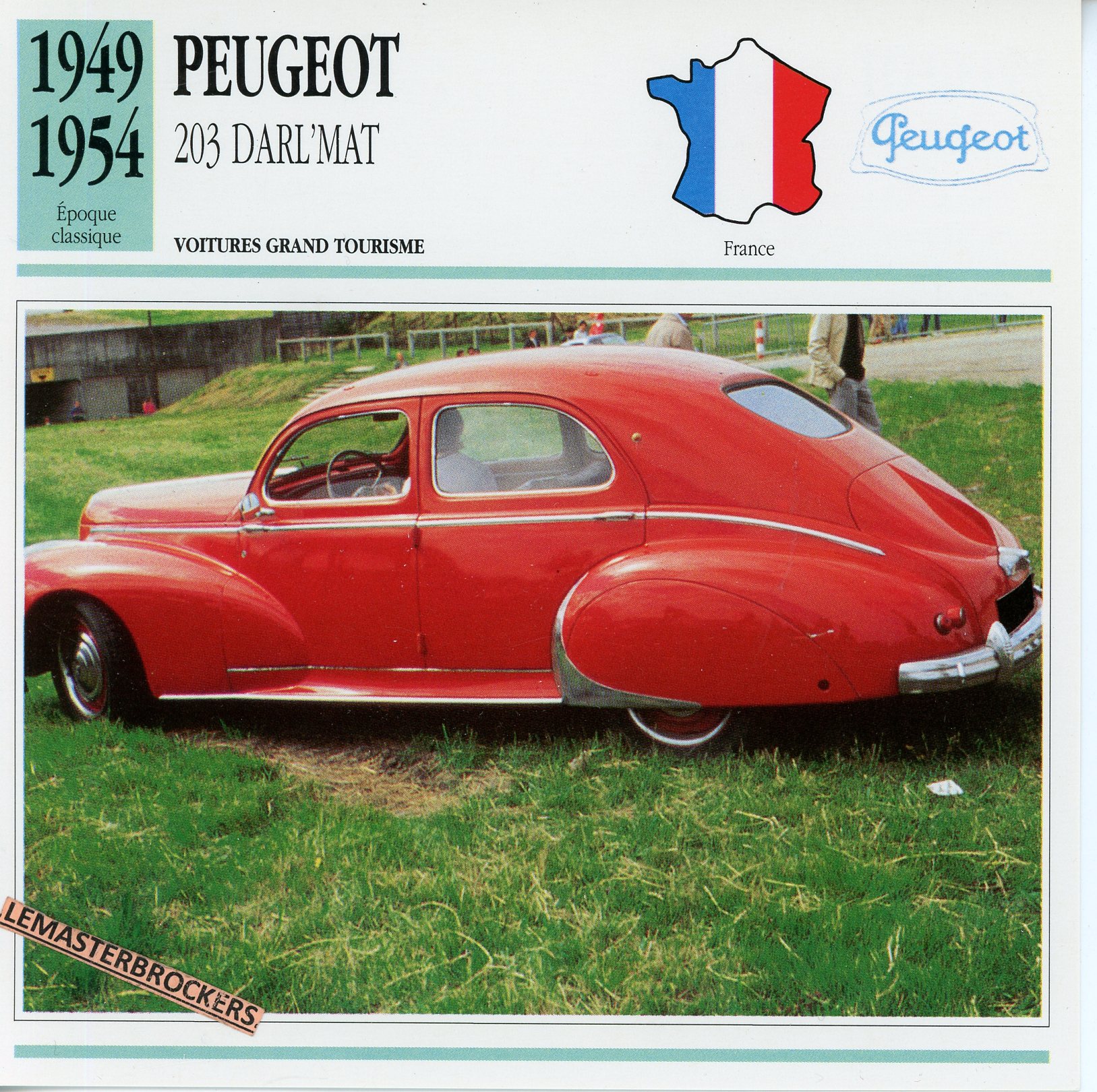 PEUGEOT-203-DARLMAT-1949-1954-FICHE-AUTO-ATLAS-LEMASTERBROCKERS