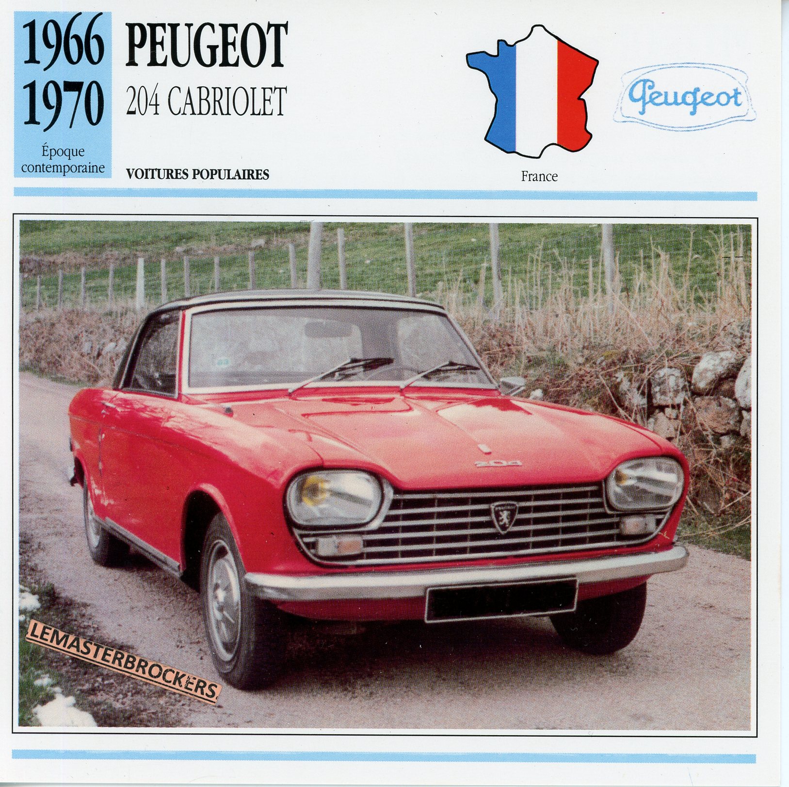PEUGEOT-204-CABRIOLET-1966-1970-FICHE-AUTO-ATLAS-LEMASTERBROCKERS