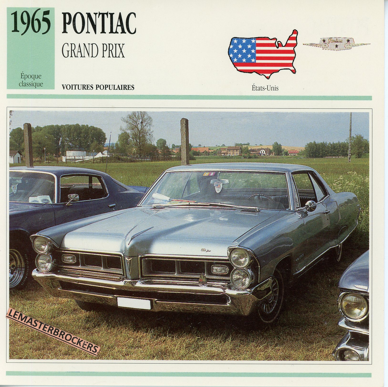 PONTIAC GRAND PRIX 1965 - FICHE AUTO ATLAS ÉDITION