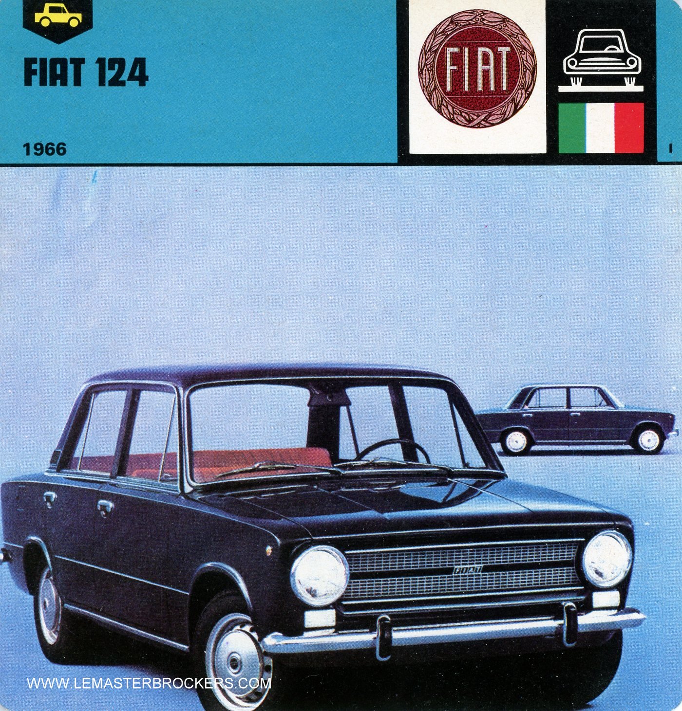 FICHE AUTO FIAT 124 - 1966