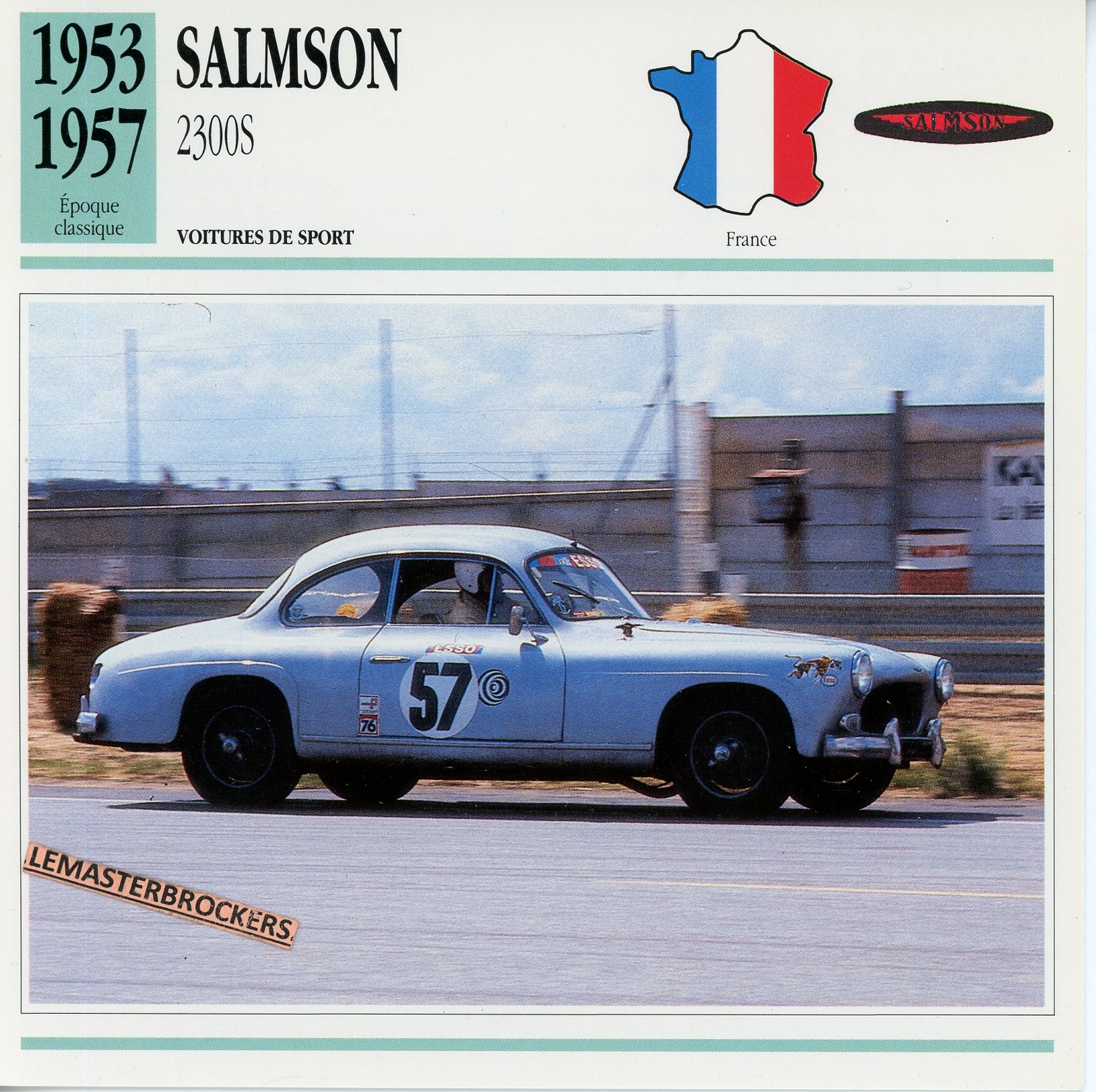 SALMSON 2300 - FICHE AUTO ATLAS ÉDITION