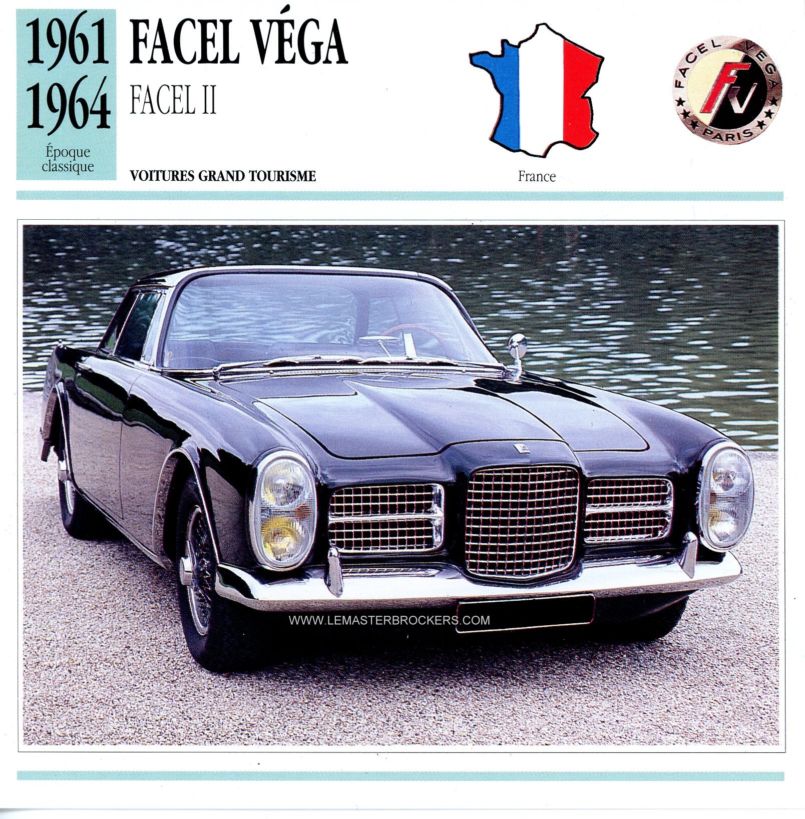 FICHE AUTO FACEL-VÉGA FACEL II - 1961-1964 VOITURES GRAND TOURISME-LEMASTERBROCKERS