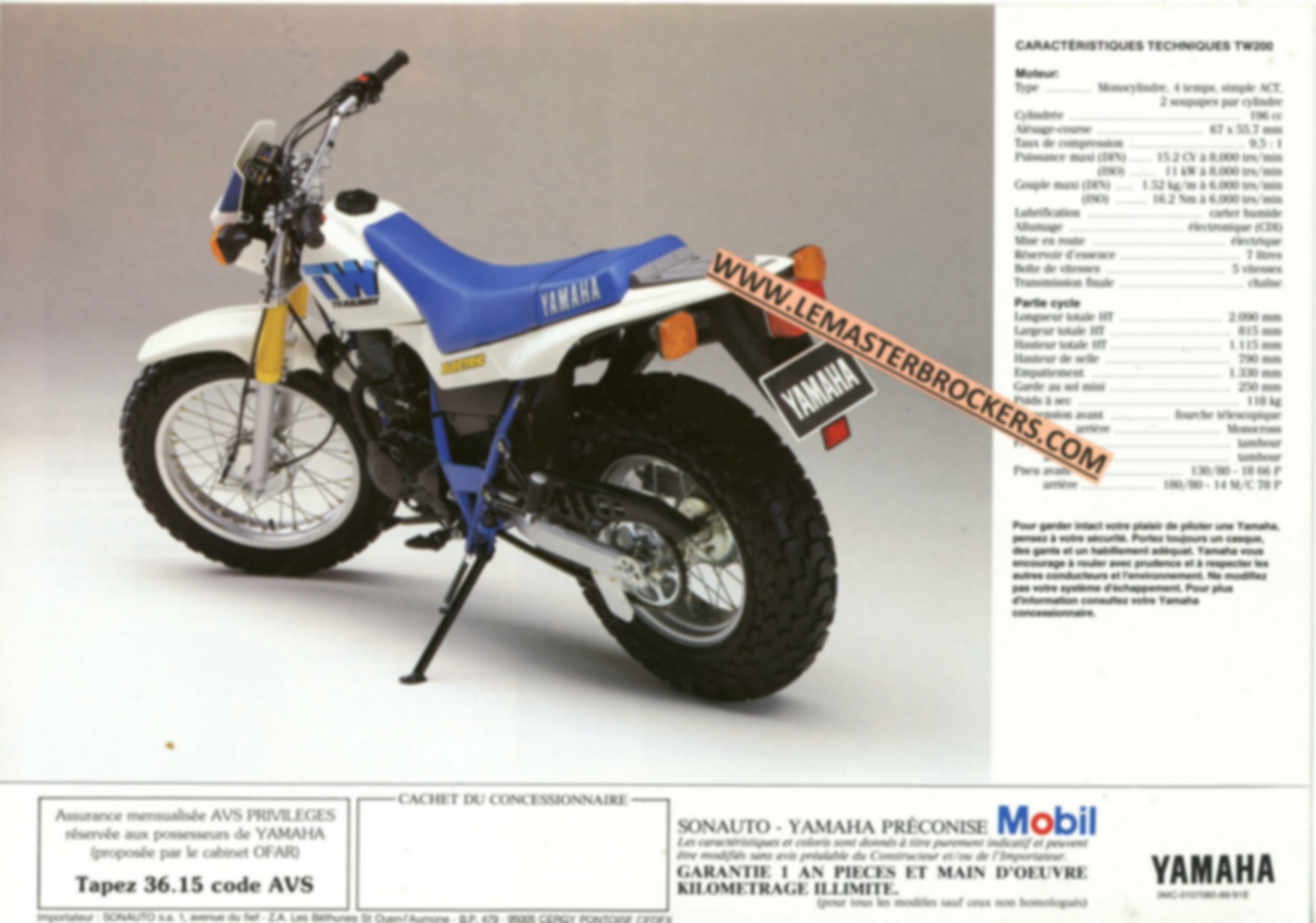 BROCHURE-MOTO-YAMAHA-TW-200-TW200-lemasterbrockers-1989-1991