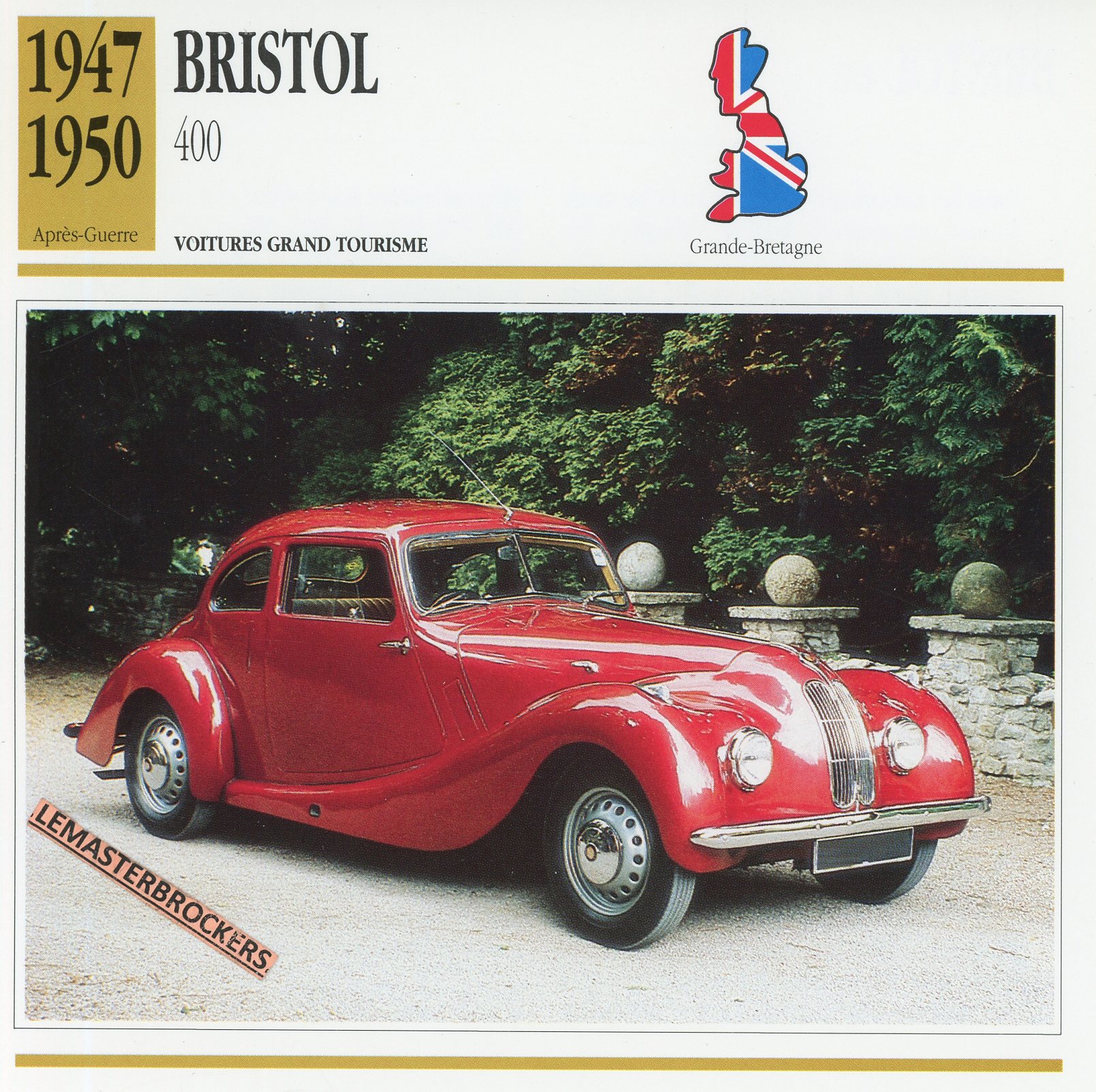 FICHE AUTO BRISTOL 400 1947 1950
