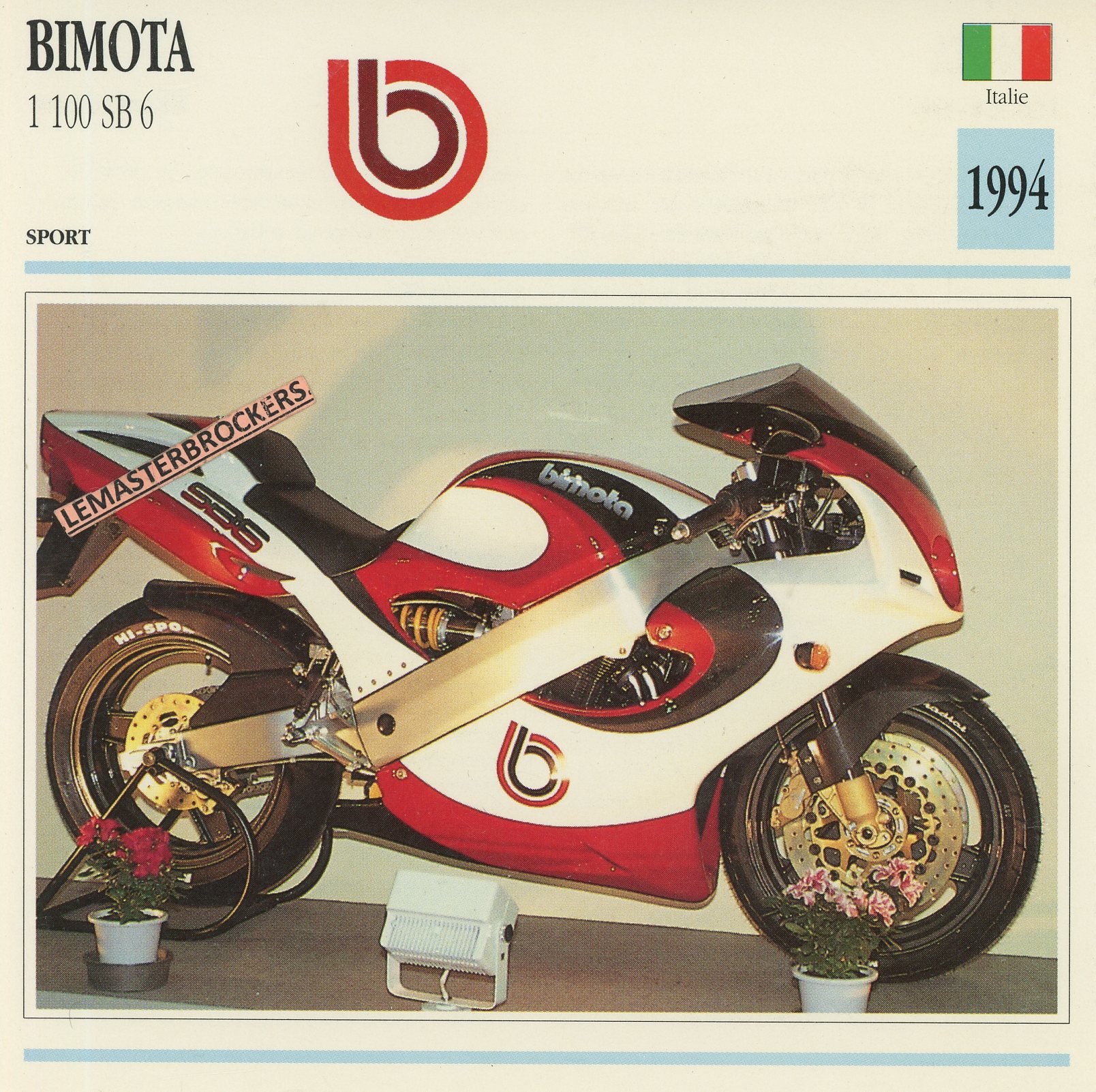 BIMOTA 1100 SB6 1994 - FICHE MOTO BIMOTA