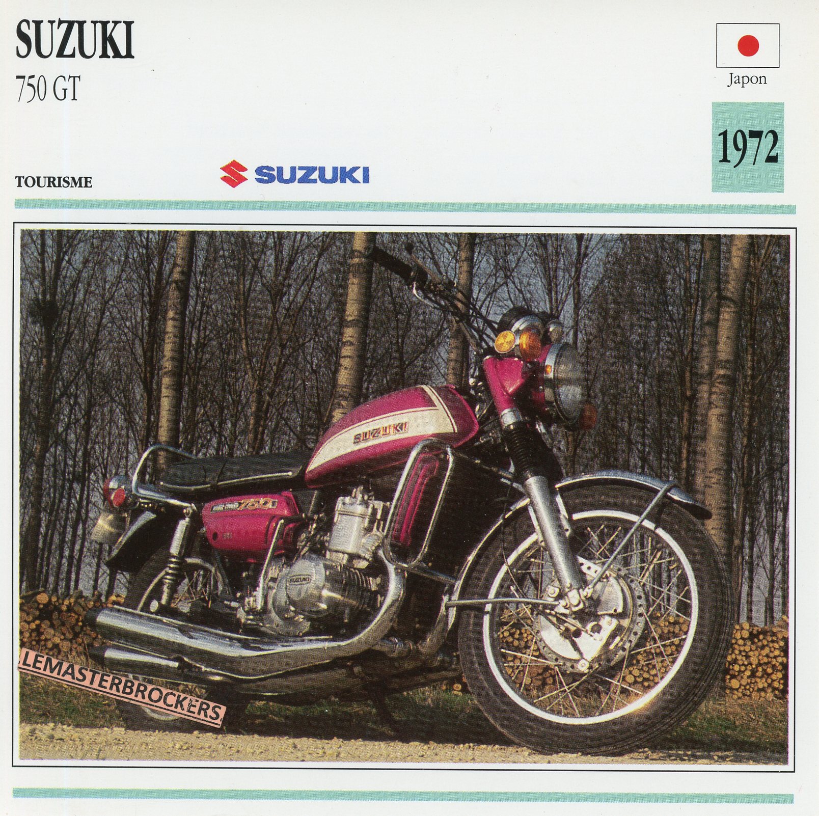 SUZUKI 750 GT 1972 - FICHE MOTO
