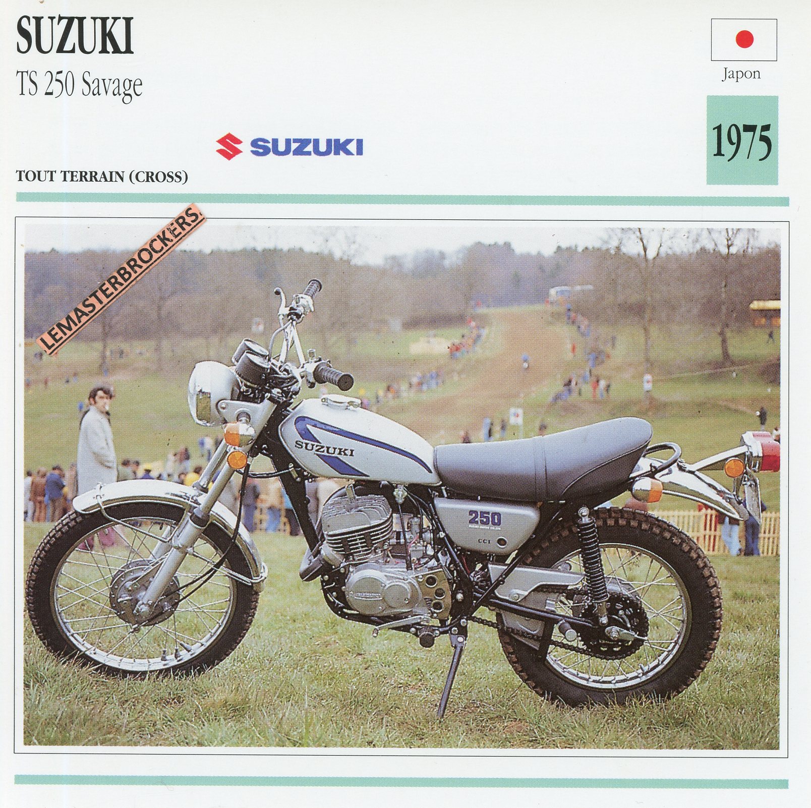 SUZUKI-TS250-SAVAGE-1975-FICHE-MOTO-TRIAL-LEMASTERBROCKERS