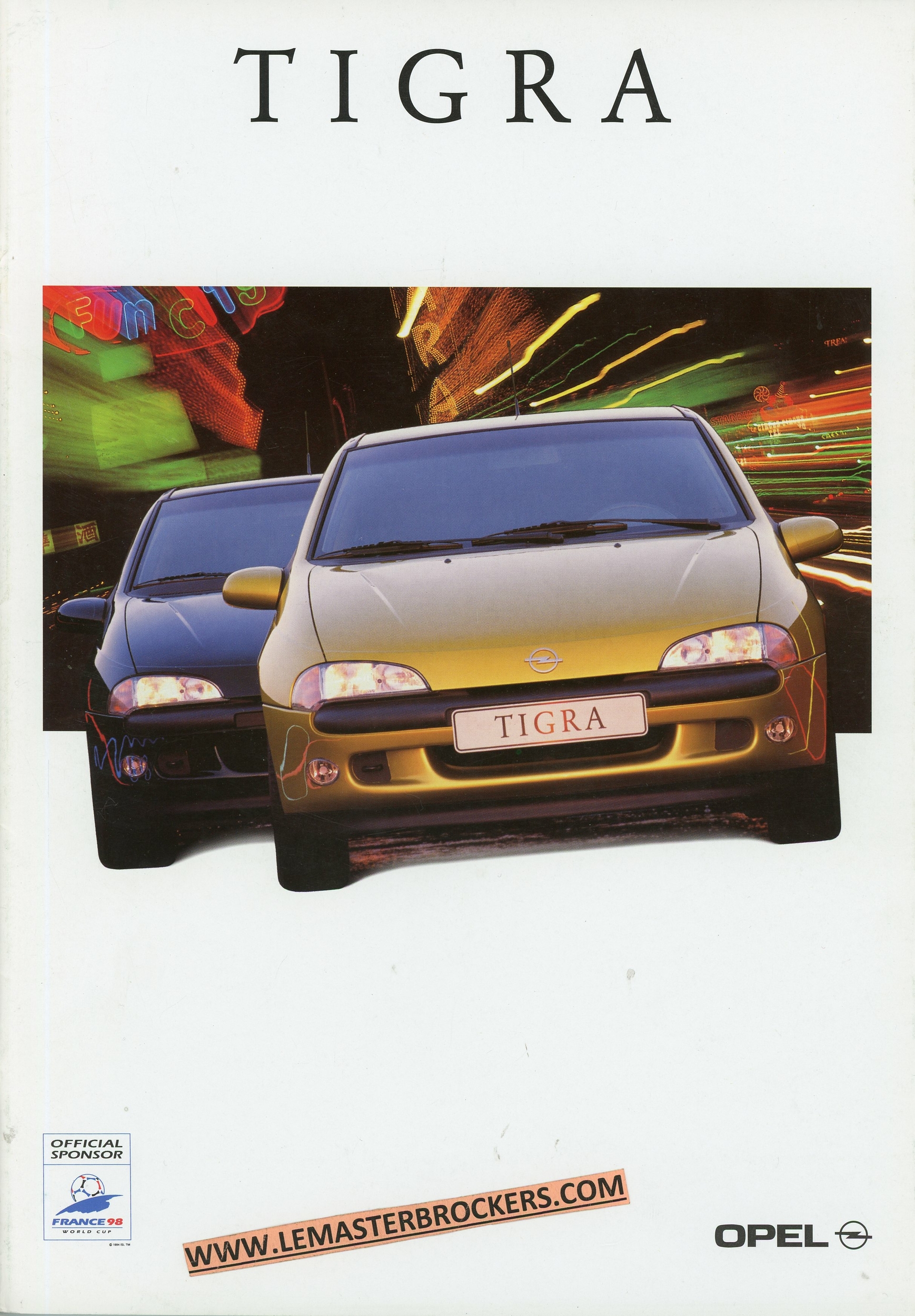 BROCHURE-OPEL-TIGRA-1997-LEMASTERBROCKERS-PROSPEKT-Dépliant