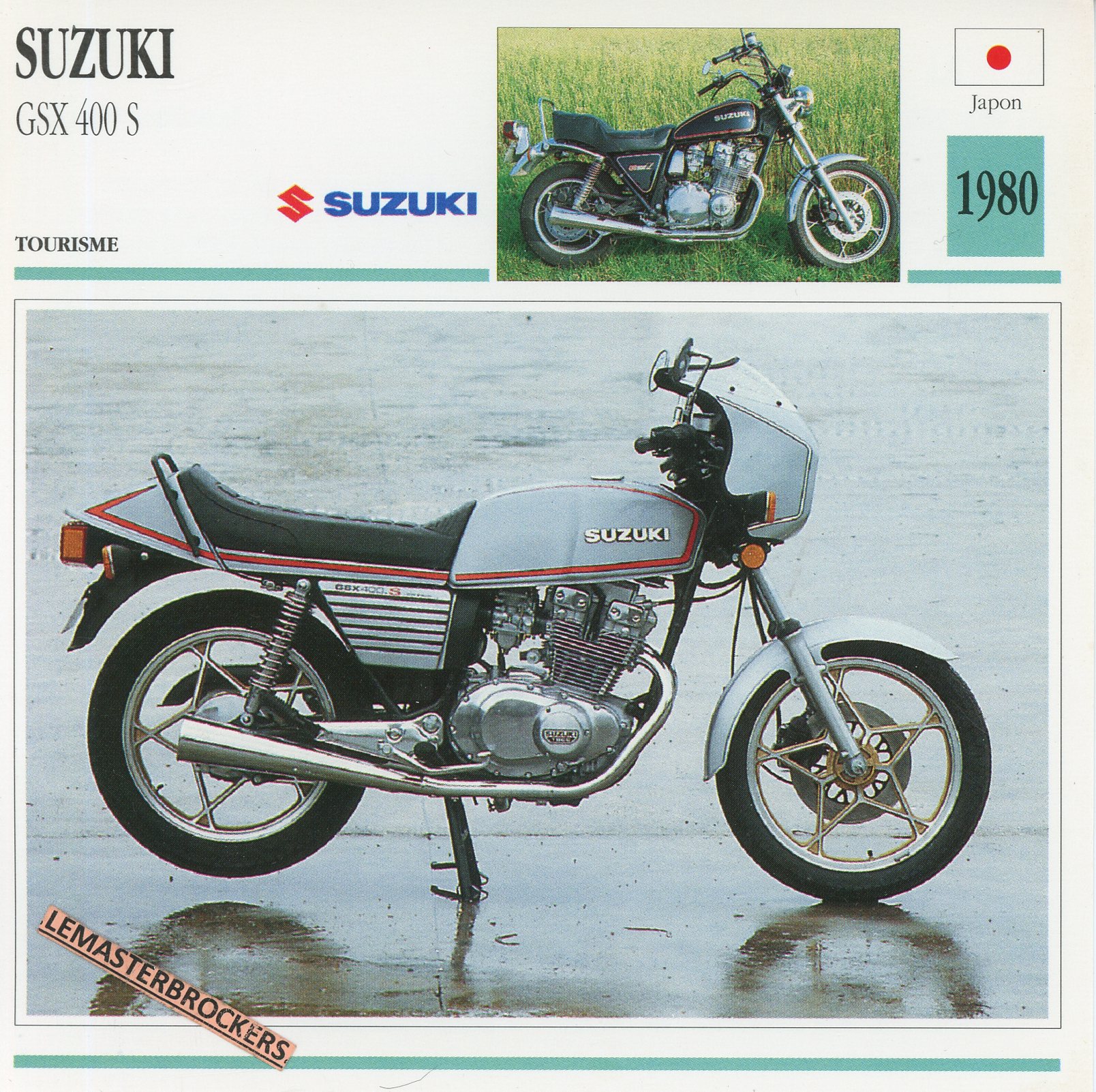 SUZUKI GSX 400 S 1980 - FICHE MOTO SUZUKI GSX400S