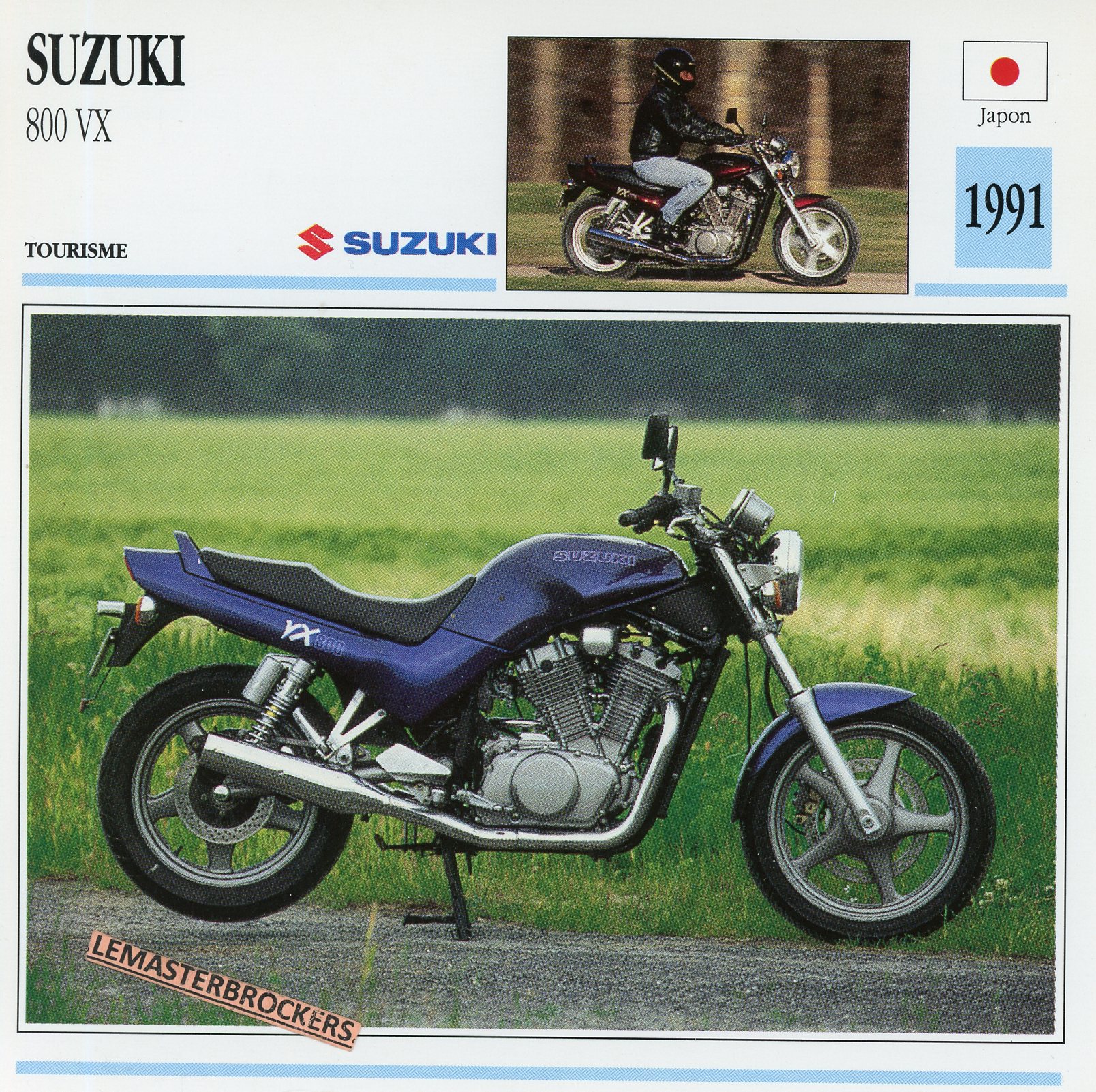 SUZUKI 800 VX 1991 - FICHE MOTO SUZUKI VX800