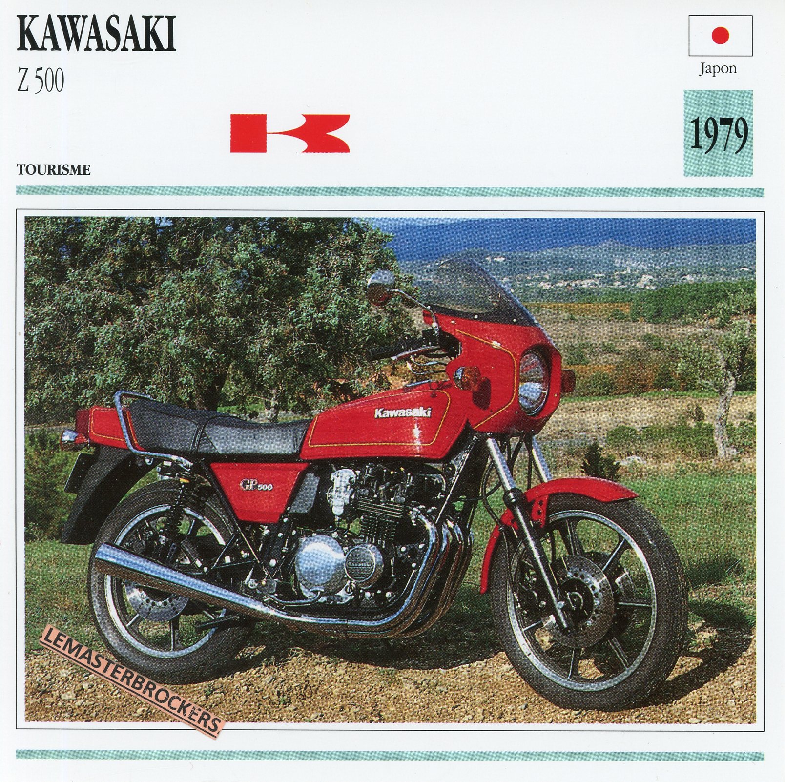 KAWASAKI Z500 1979 - FICHE MOTO KAWASAKI Z