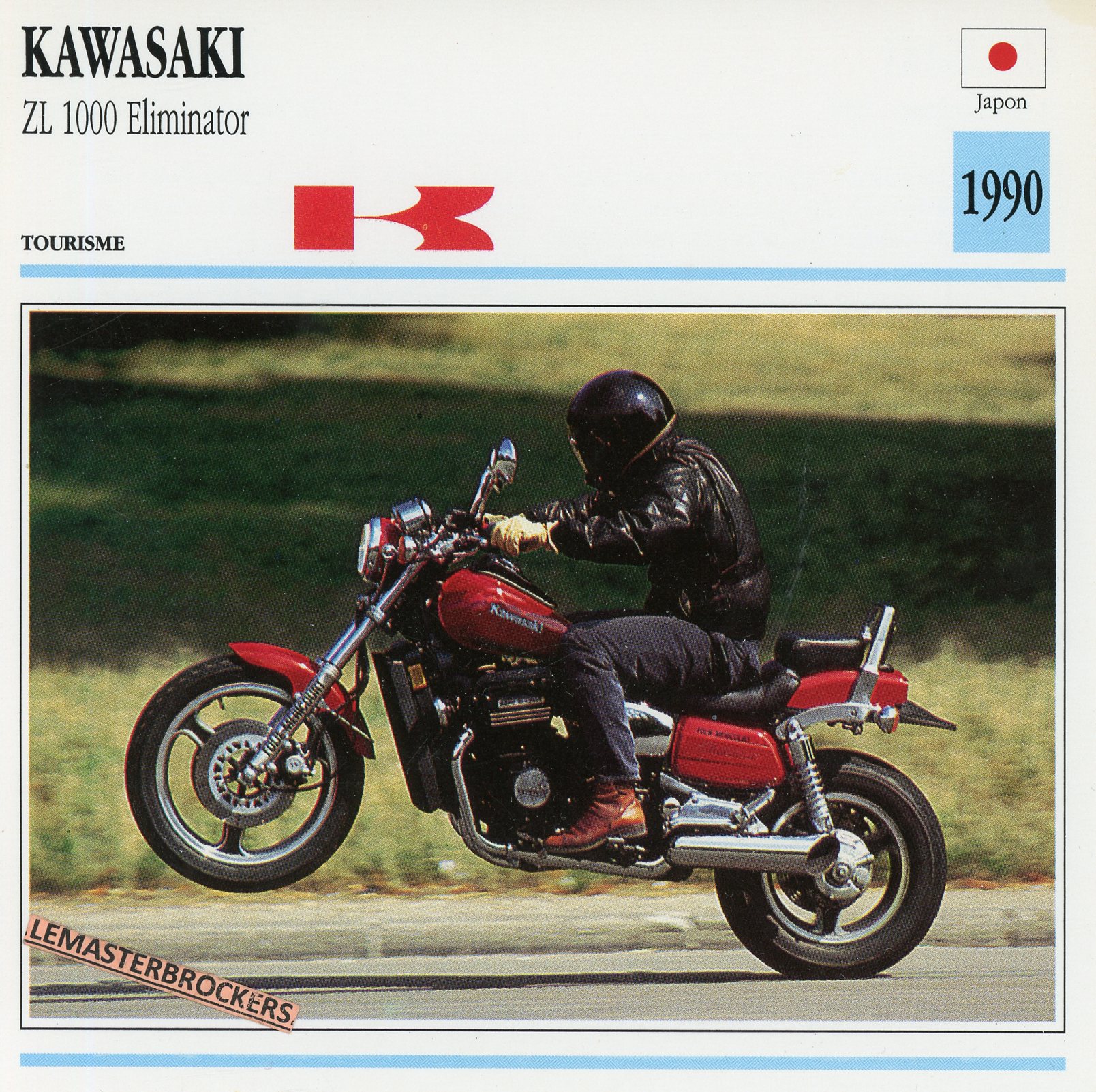 KAWASAKI ZL 1000 ELIMINATOR 1990 - FICHE MOTO KAWASAKI ZL1000